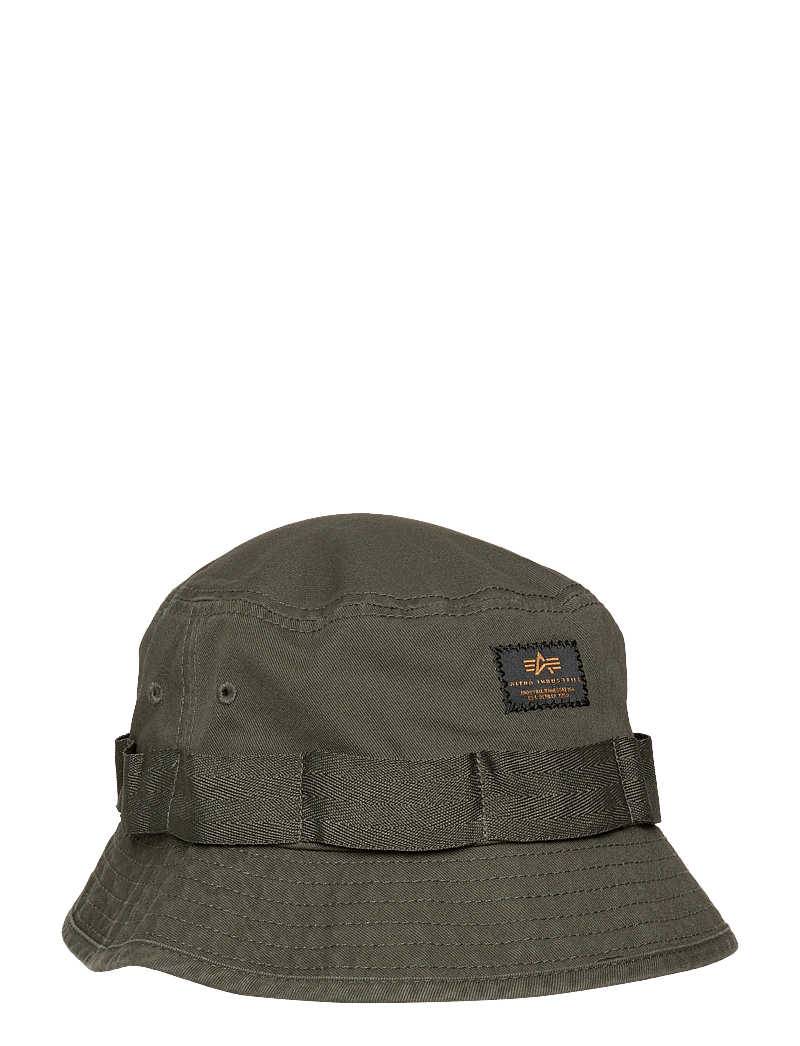 Alpha Industries - Washed Out Bucket Hat - bucket hats - dark olive - 1