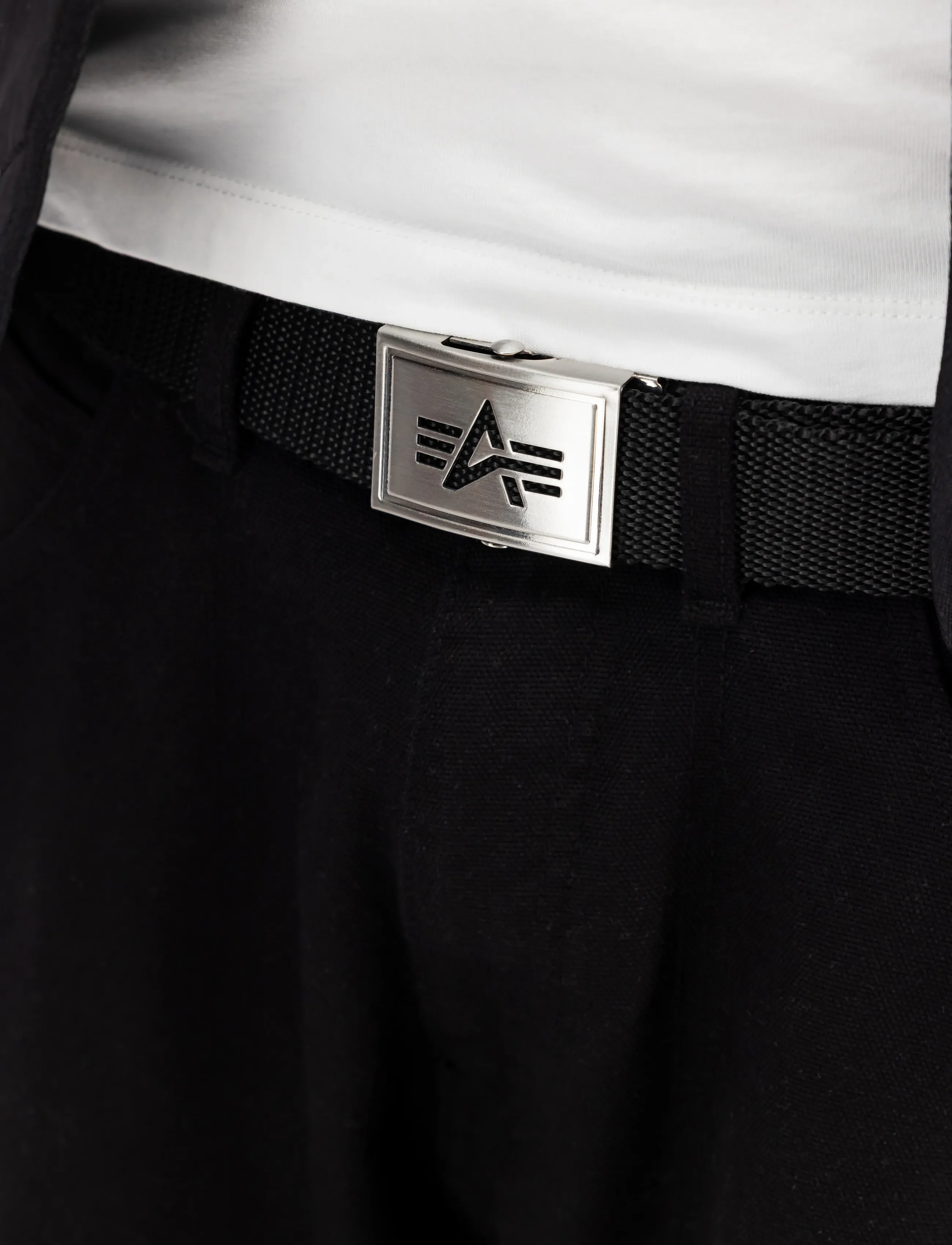 Alpha Industries Heavy Duty Logo Belt - Osta olukorra järgi - BLACK / black
