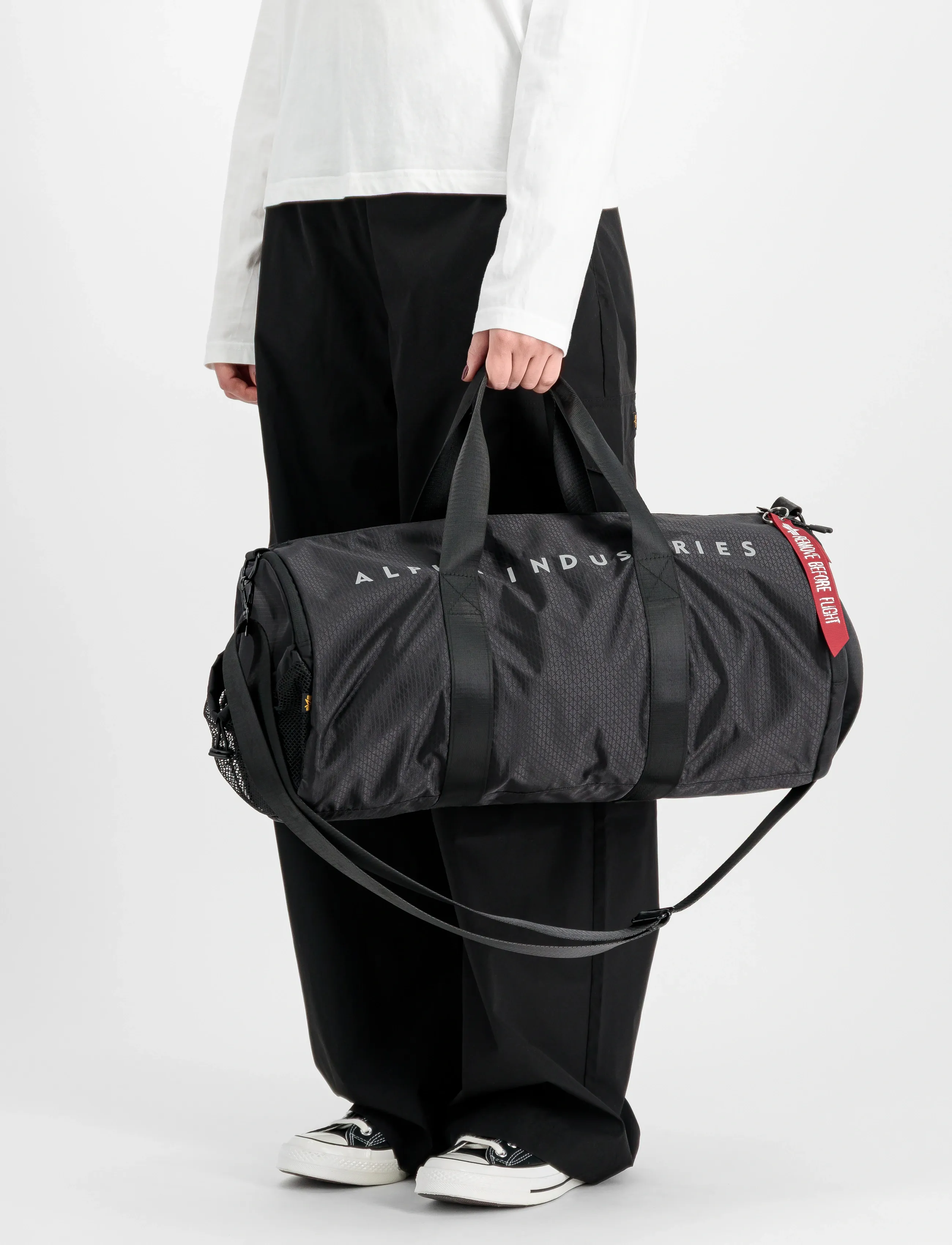 Alpha Industries Ripstop Packable Gym Bag - Sportstasker - BLACK / black