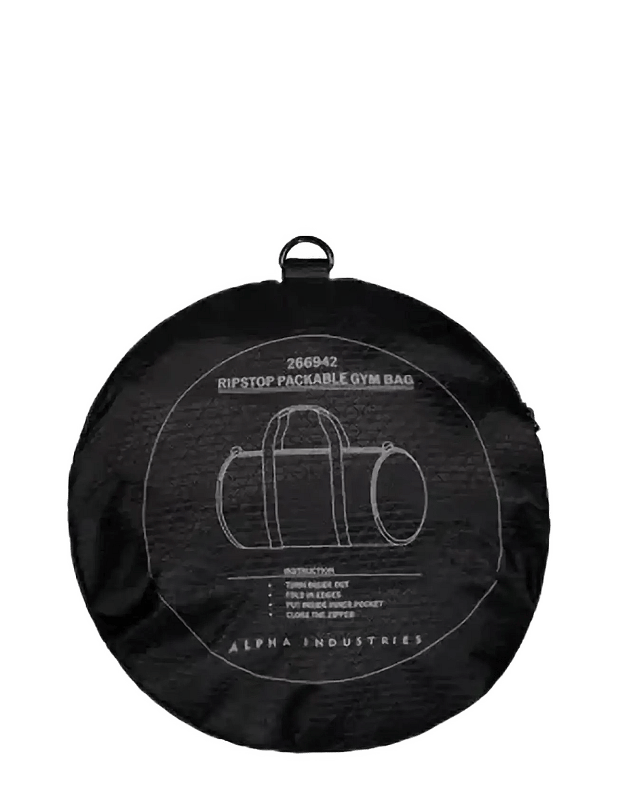 Alpha Industries - Ripstop Packable Gym Bag - duffel bags - black - 3