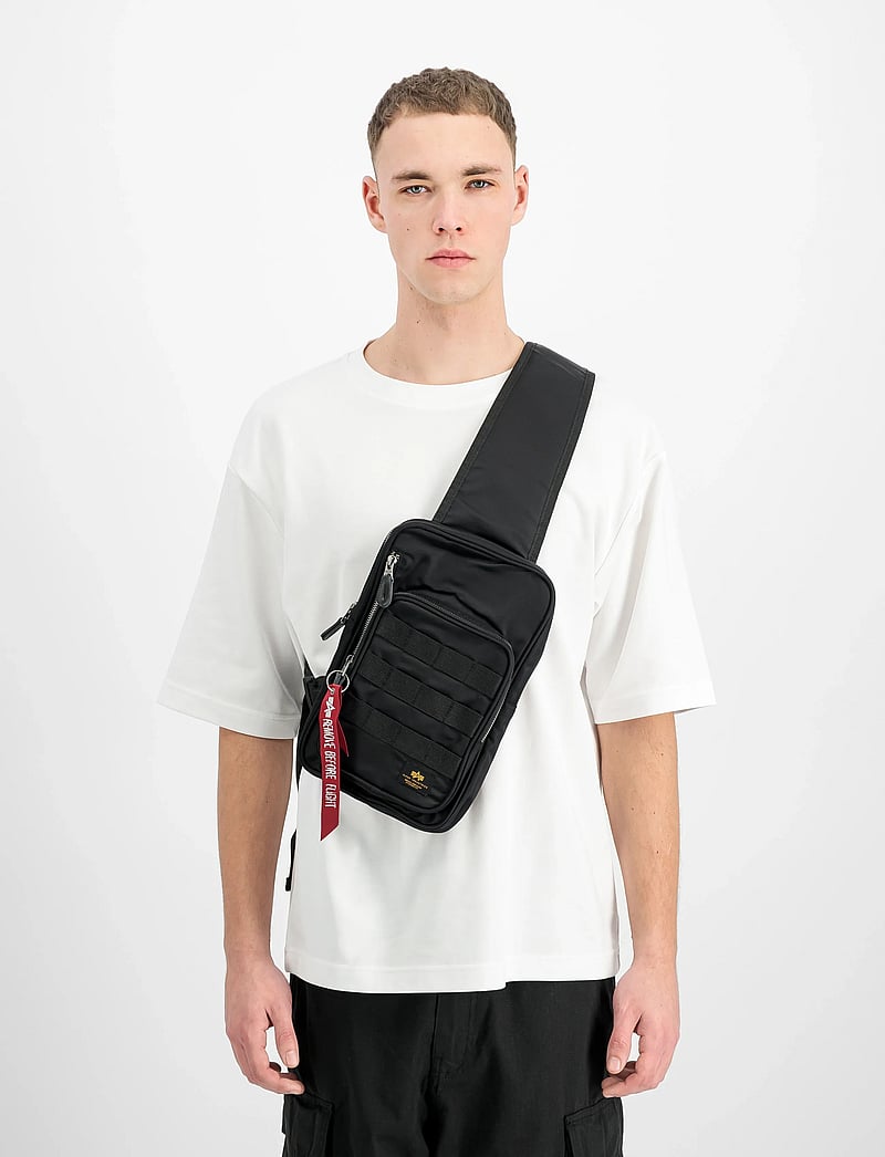 Alpha Industries - Label Sling Bag - nach stil kaufen - black - 0