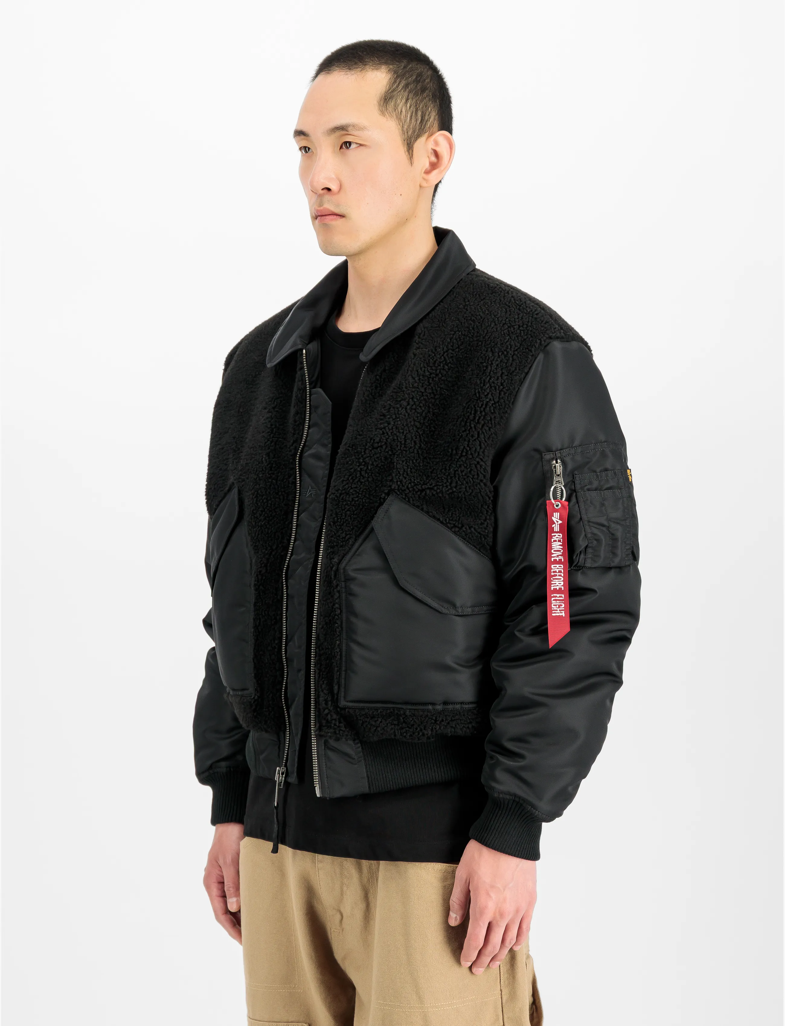 Alpha Industries CWU-45/P Teddy MOD - Hybrid jackets  - BLACK / black