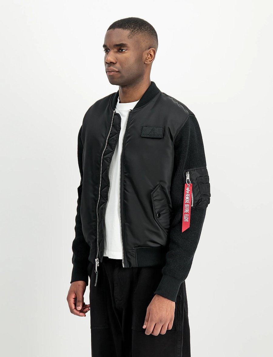 Alpha Industries - MA-1 Knit - hybrid jackets - black - 0