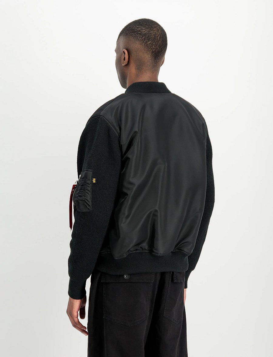 Alpha Industries - MA-1 Knit - hybrid jackets - black - 3
