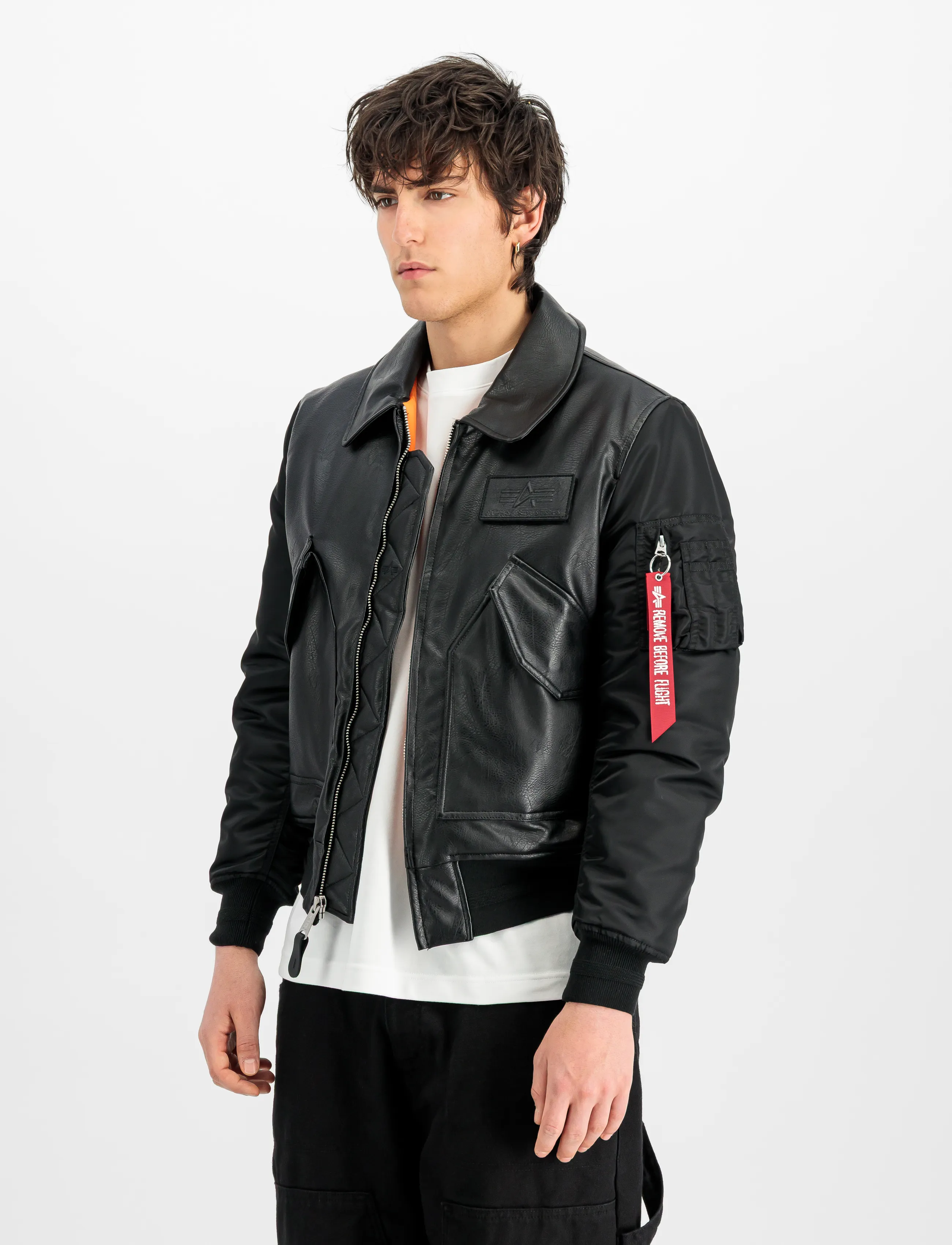 Alpha Industries CWU FL MOD - Læderjakker - BLACK / black