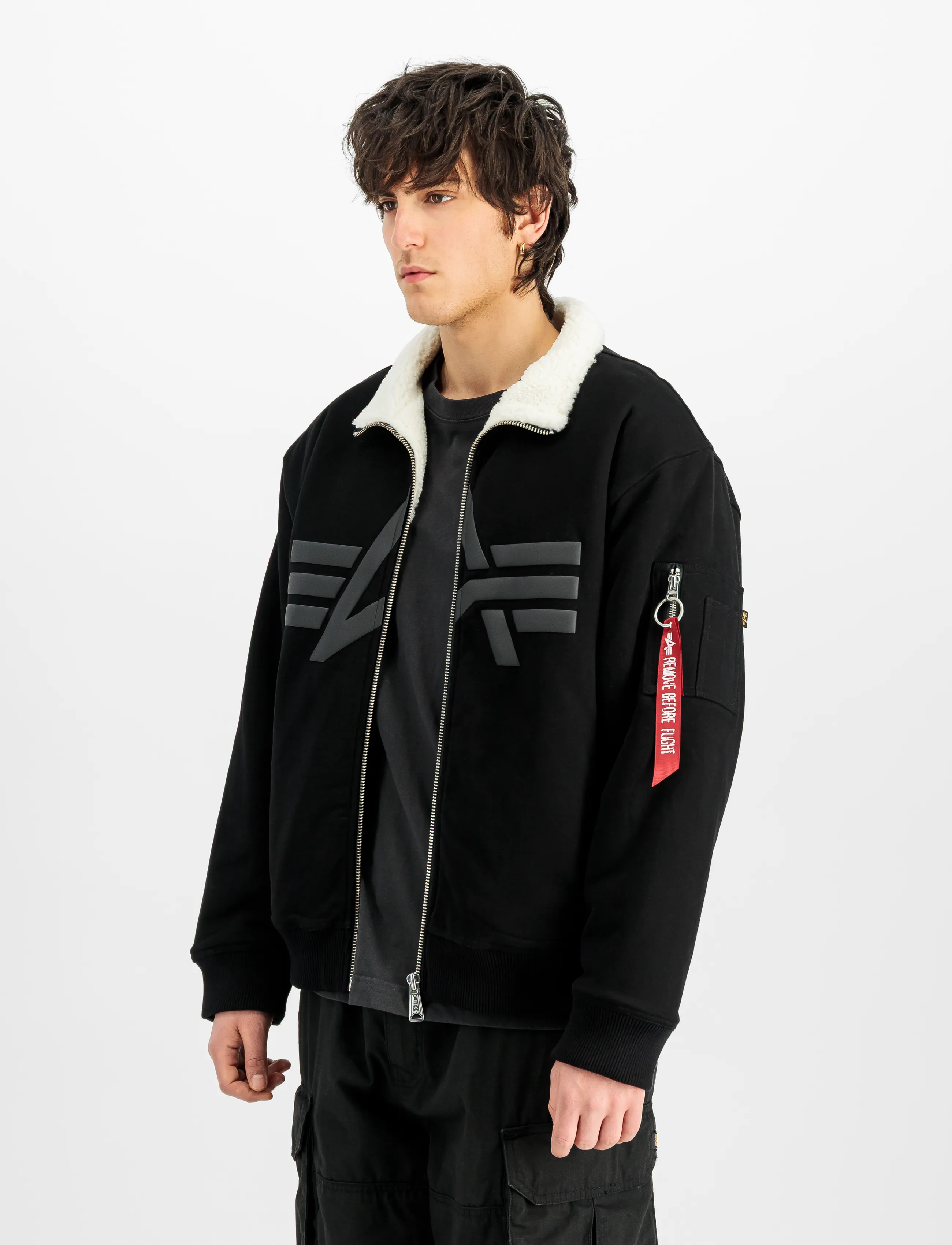 Alpha Industries CWU Fleece Jacket - Shop by style - BLACK / black