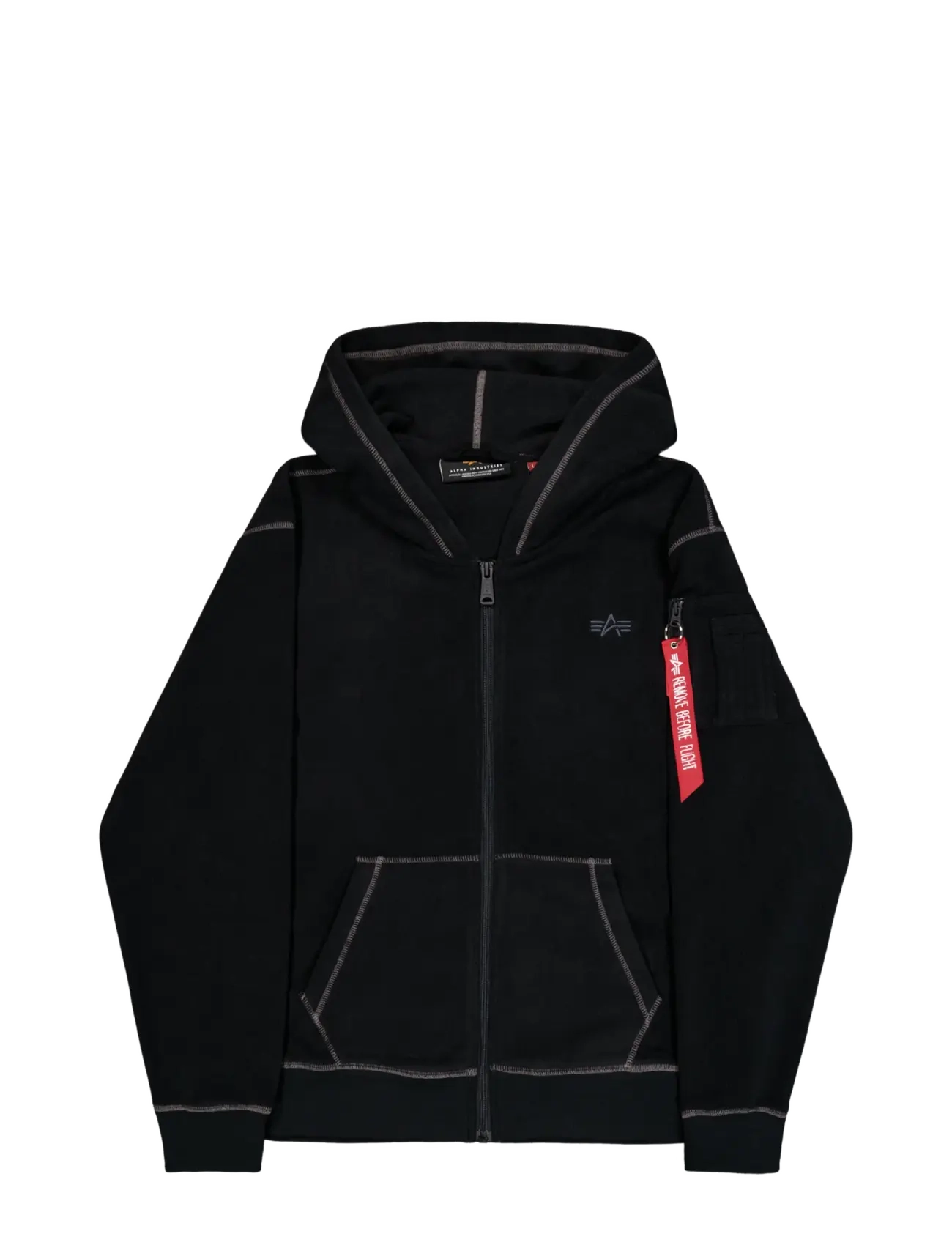 Alpha Industries - Polar Fleece Zip Hoodie - black - 1
