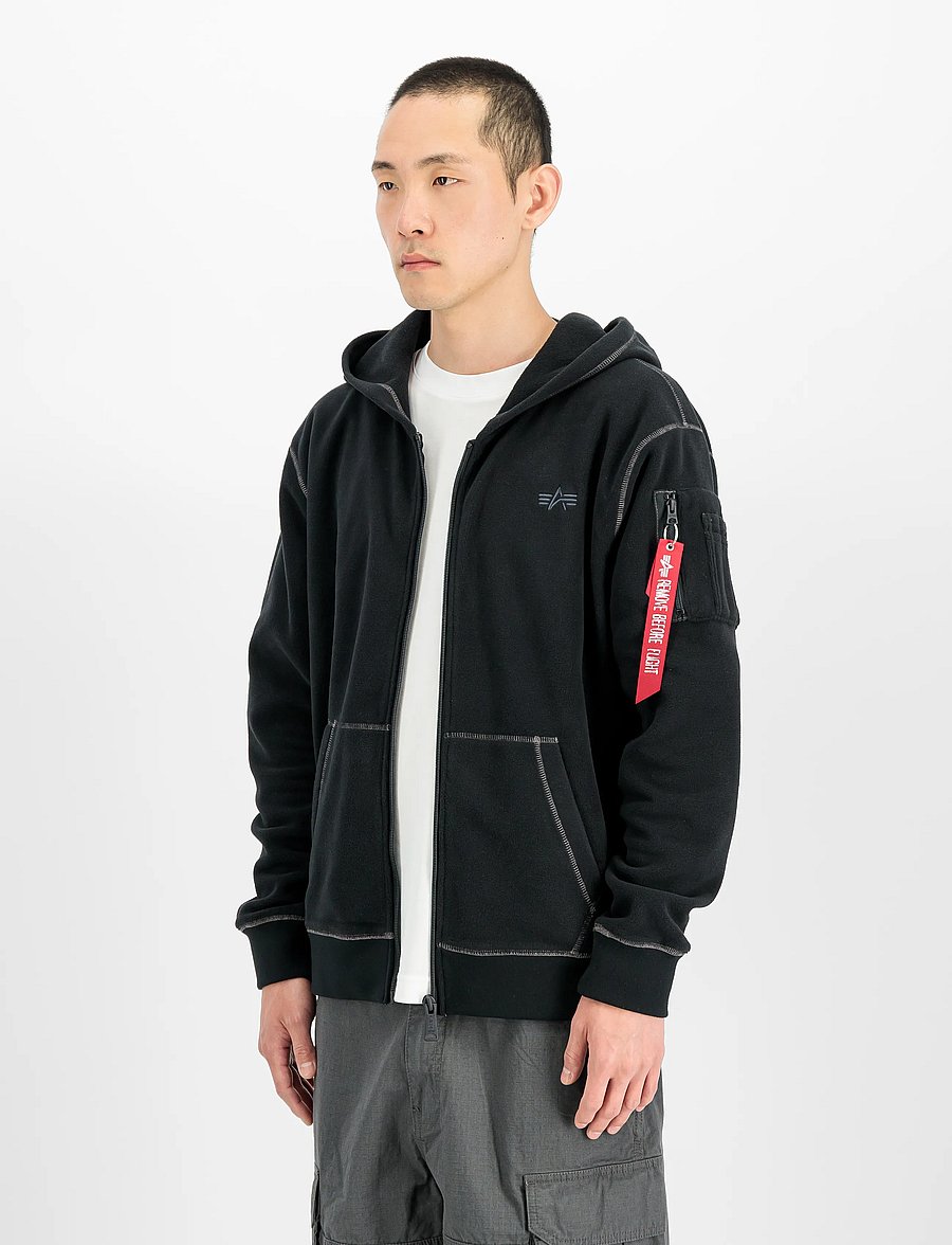 Alpha Industries - Polar Fleece Zip Hoodie - black - 0