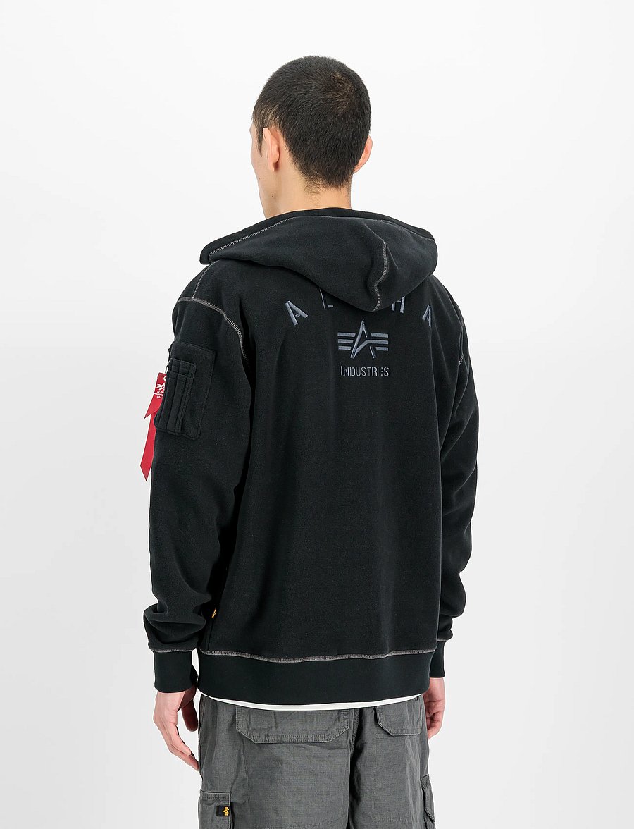 Alpha Industries - Polar Fleece Zip Hoodie - black - 3