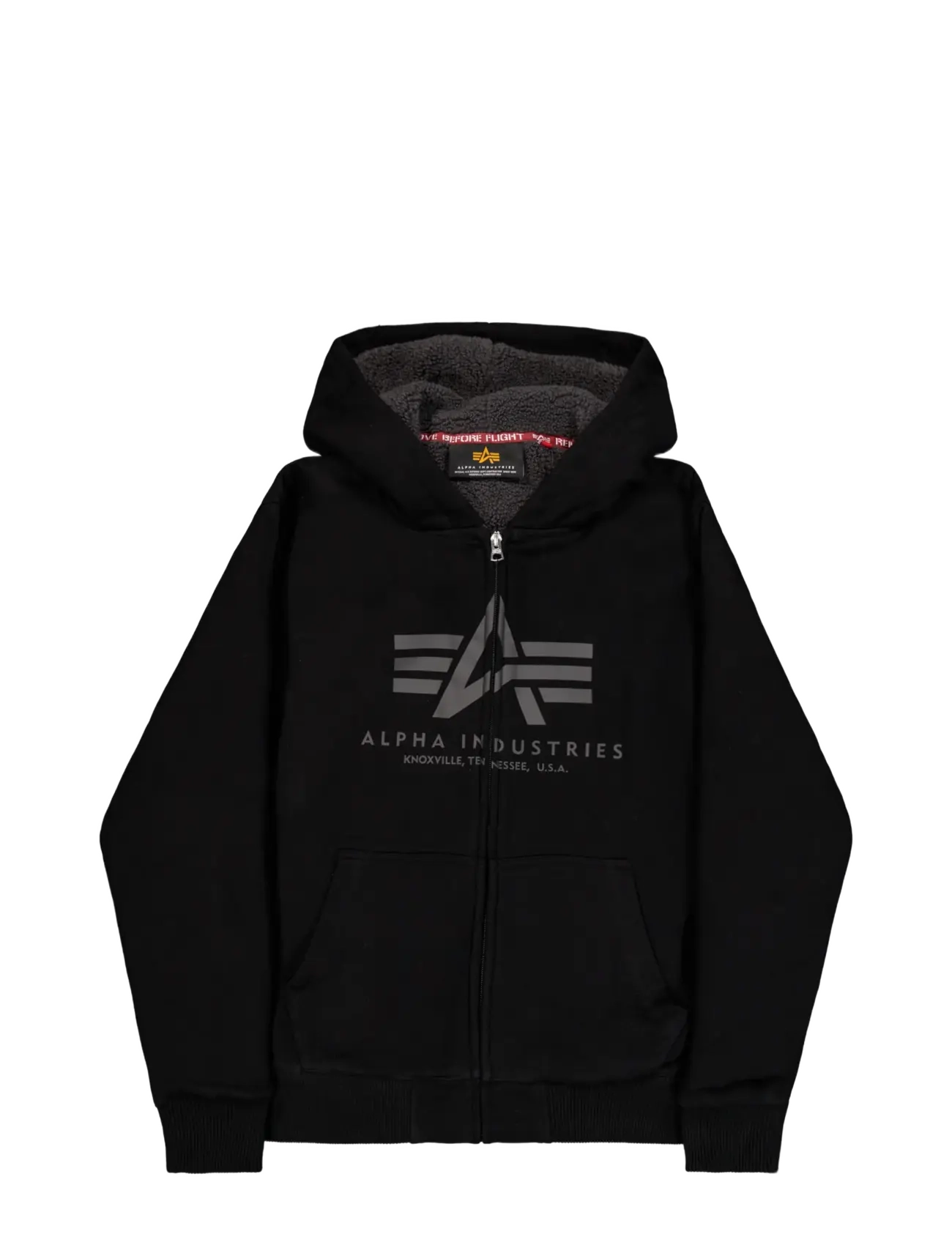 Alpha Industries - Fleece Sherpa Hoodie - teddy sweaters - black - 1