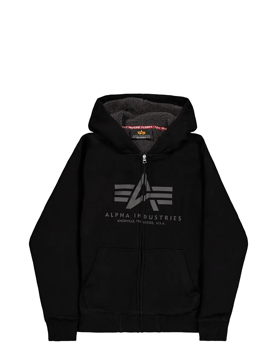 Alpha Industries - Fleece Sherpa Hoodie - teddy sweaters - black - 1