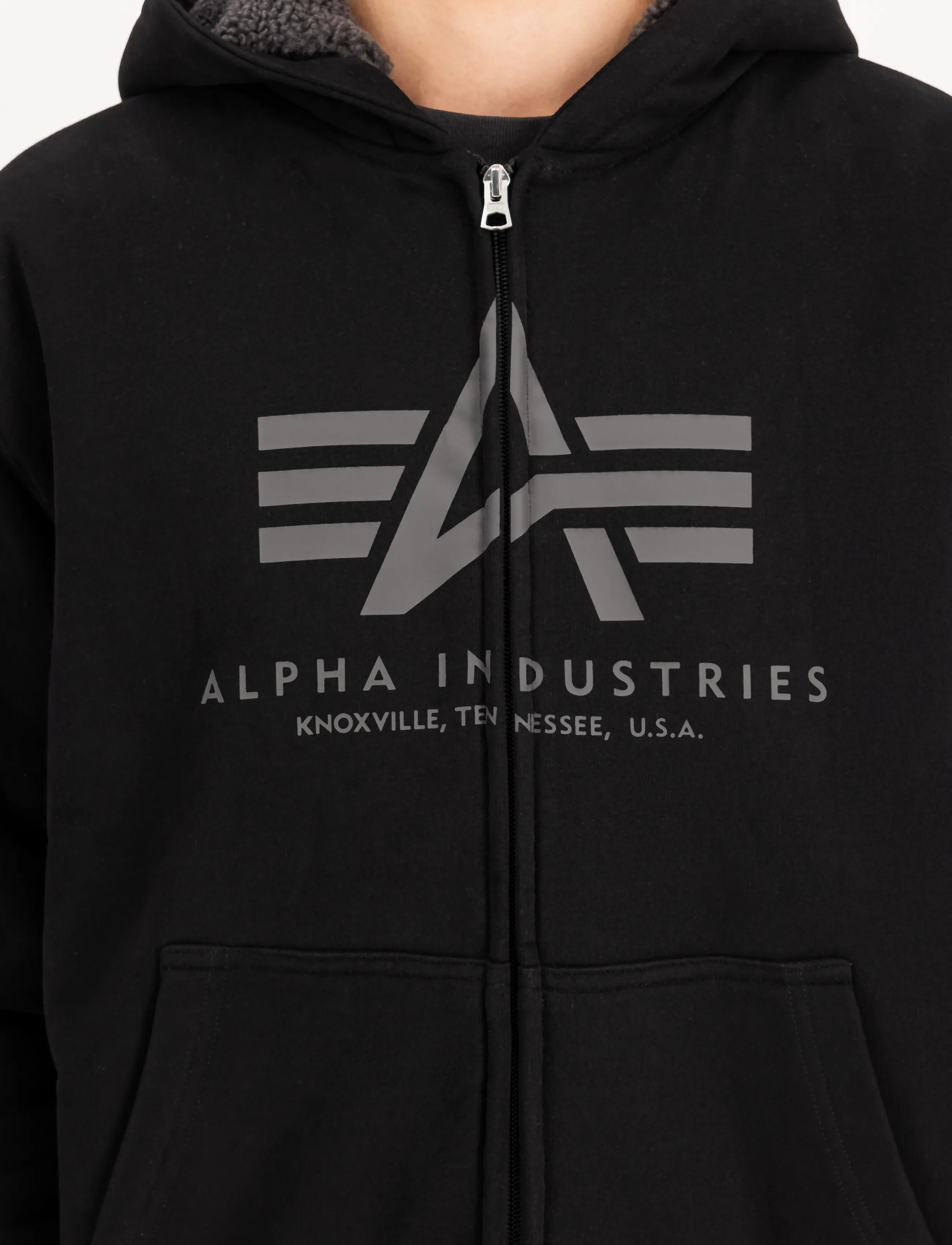 Alpha Industries - Fleece Sherpa Hoodie - teddy sweaters - black - 4
