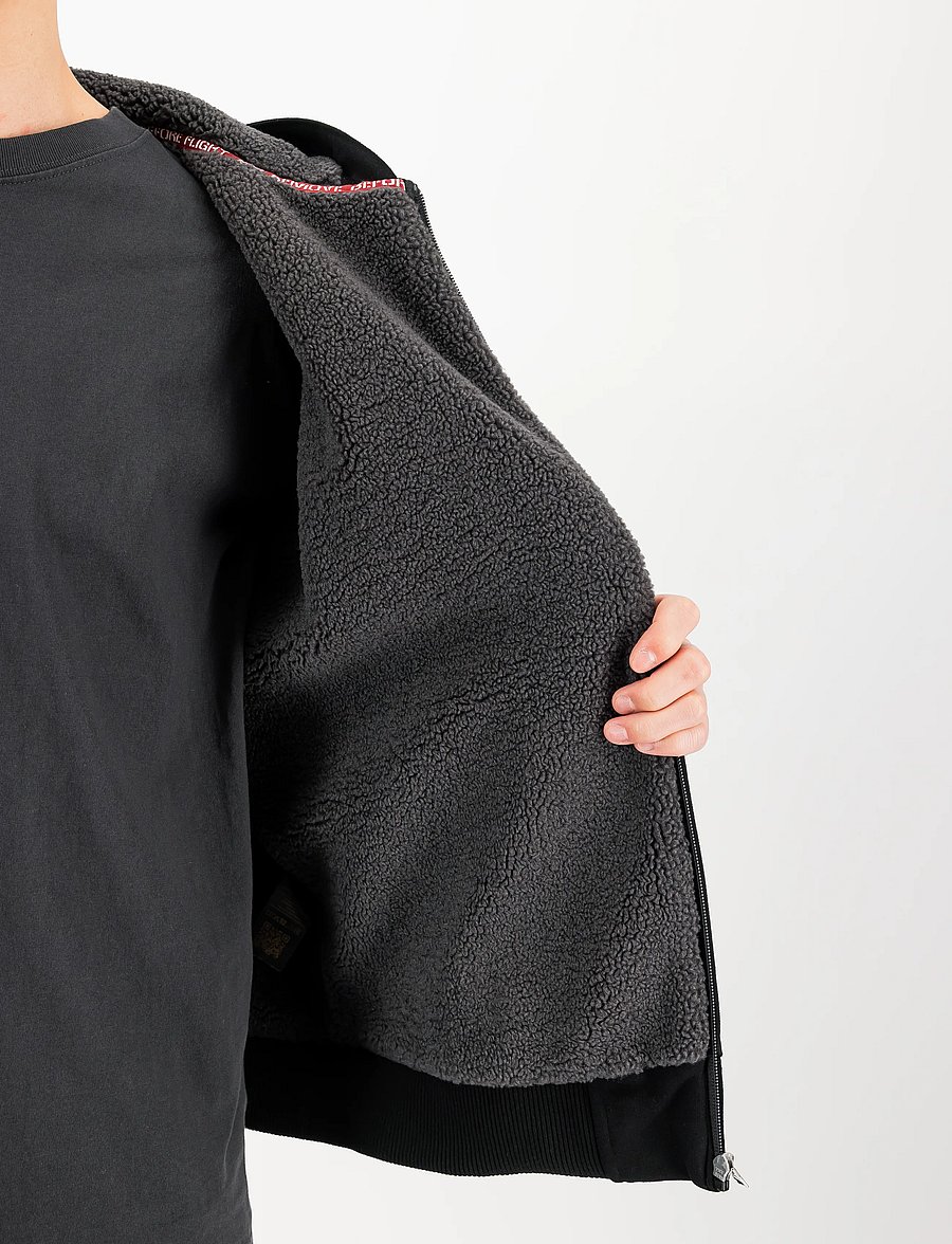 Alpha Industries - Fleece Sherpa Hoodie - teddy sweaters - black - 5