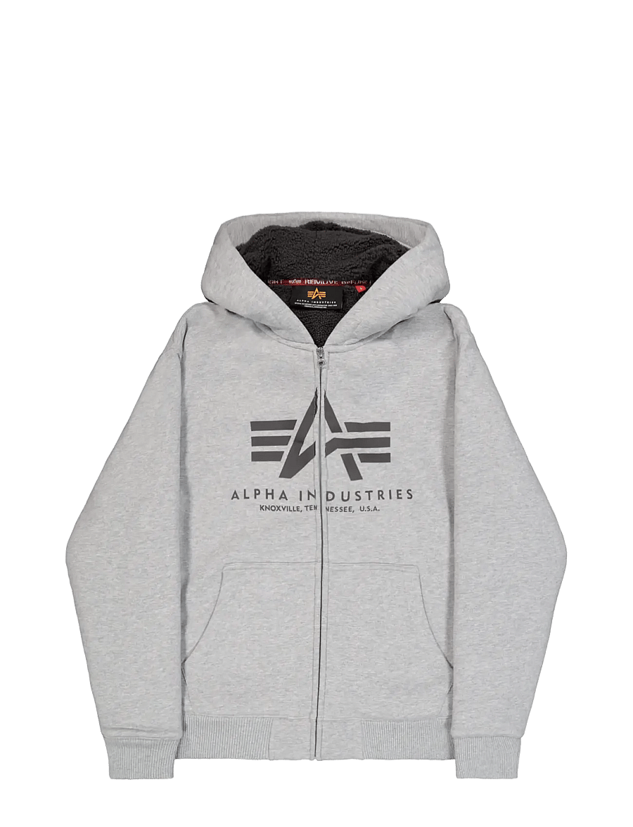 Alpha Industries - Fleece Sherpa Hoodie - teddy sweaters - grey heather - 1