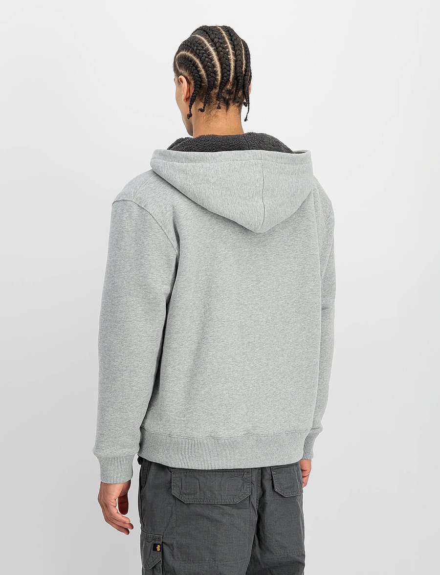 Alpha Industries - Fleece Sherpa Hoodie - teddy sweaters - grey heather - 3
