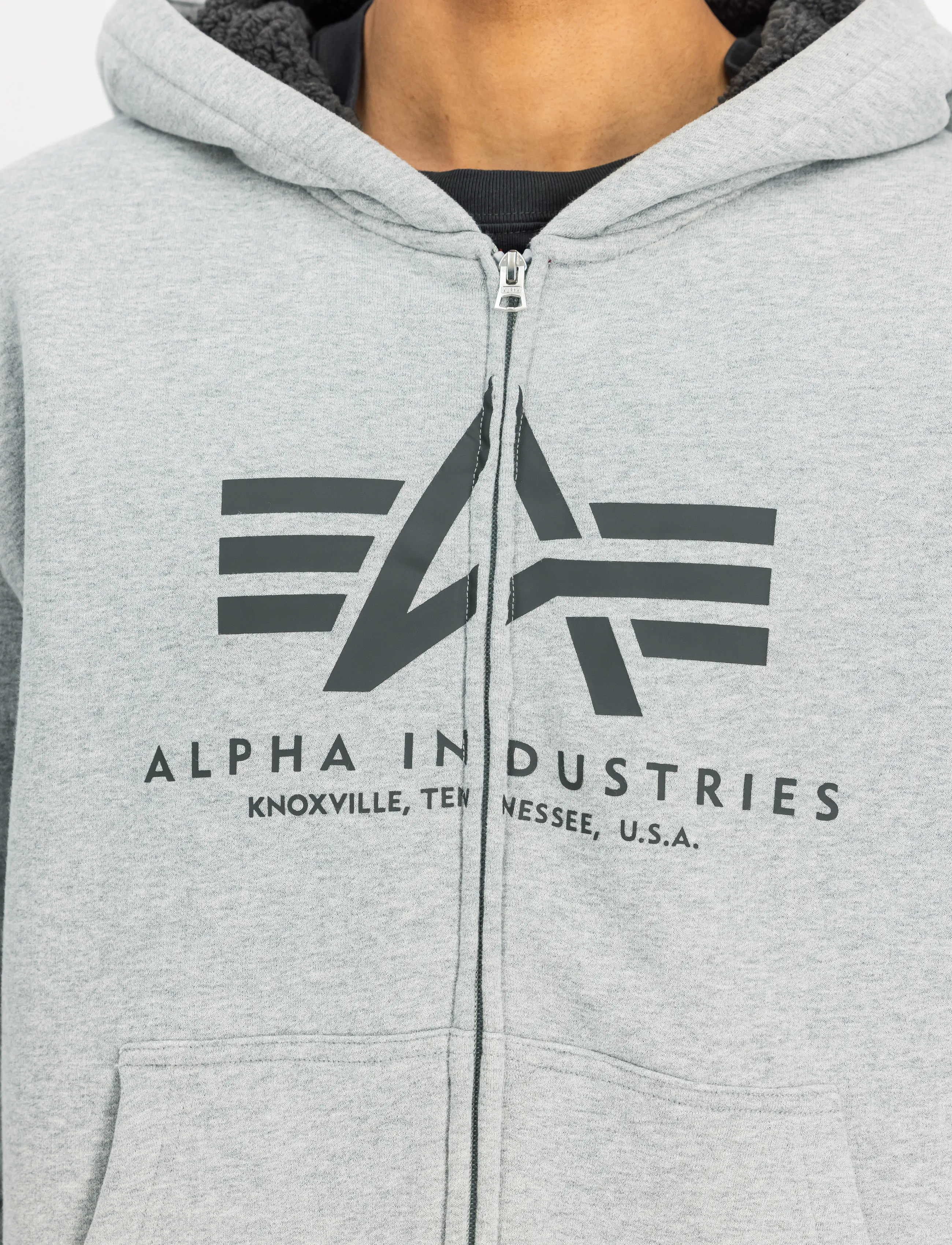 Alpha Industries - Fleece Sherpa Hoodie - teddy sweaters - grey heather - 5