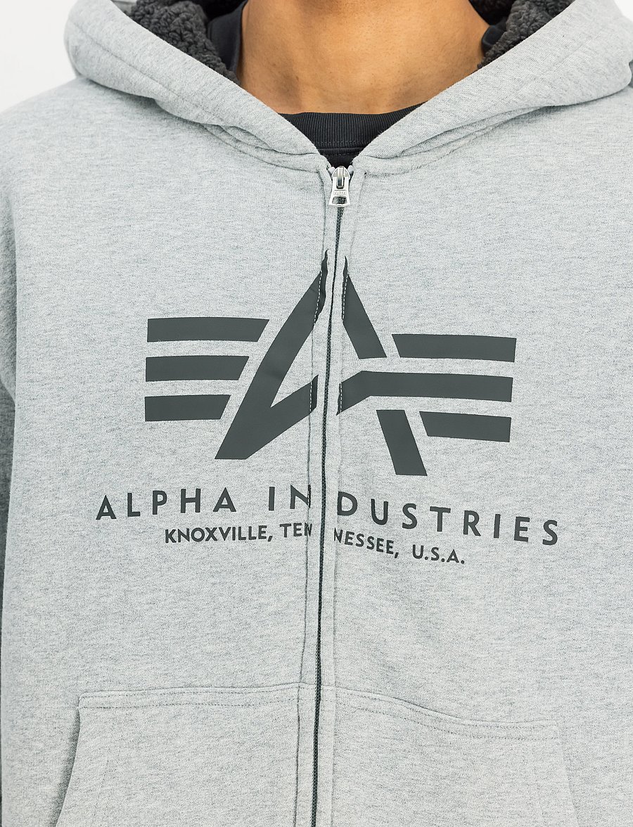 Alpha Industries - Fleece Sherpa Hoodie - teddy sweaters - grey heather - 5