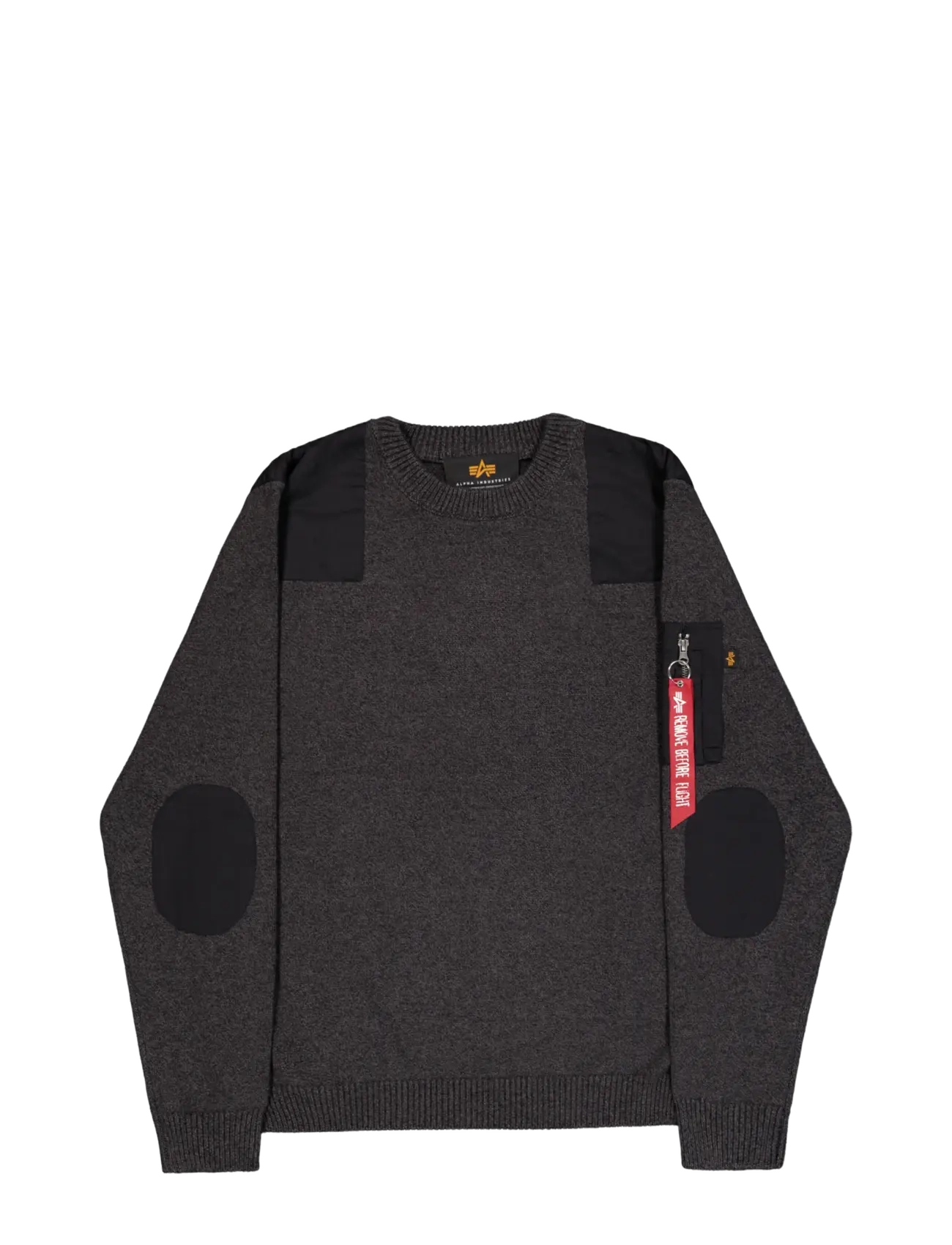 Alpha Industries Knitted Utility Pullover - Alpha Industries - BLACK / black