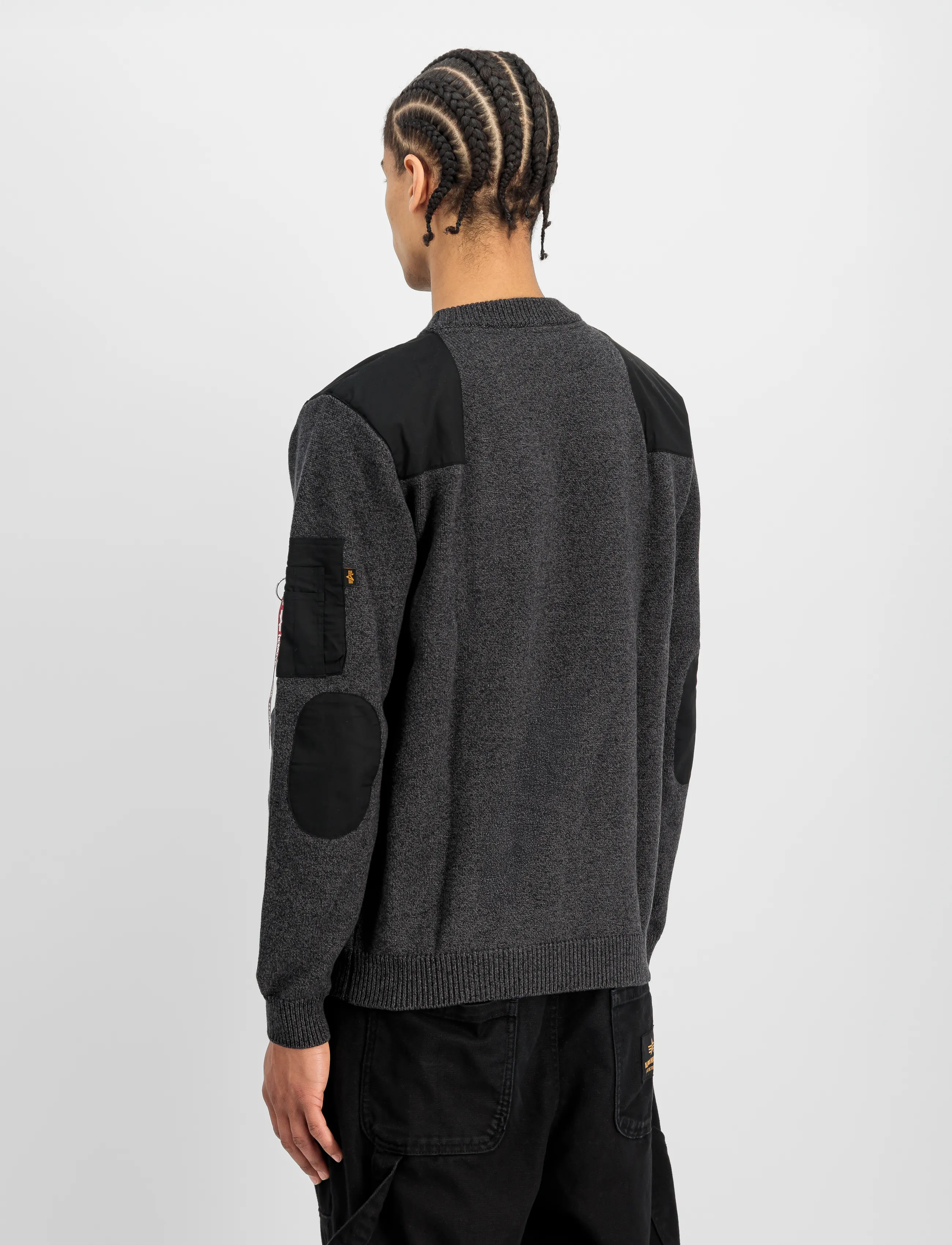 Alpha Industries - Knitted Utility Pullover - rundhals - black - 3