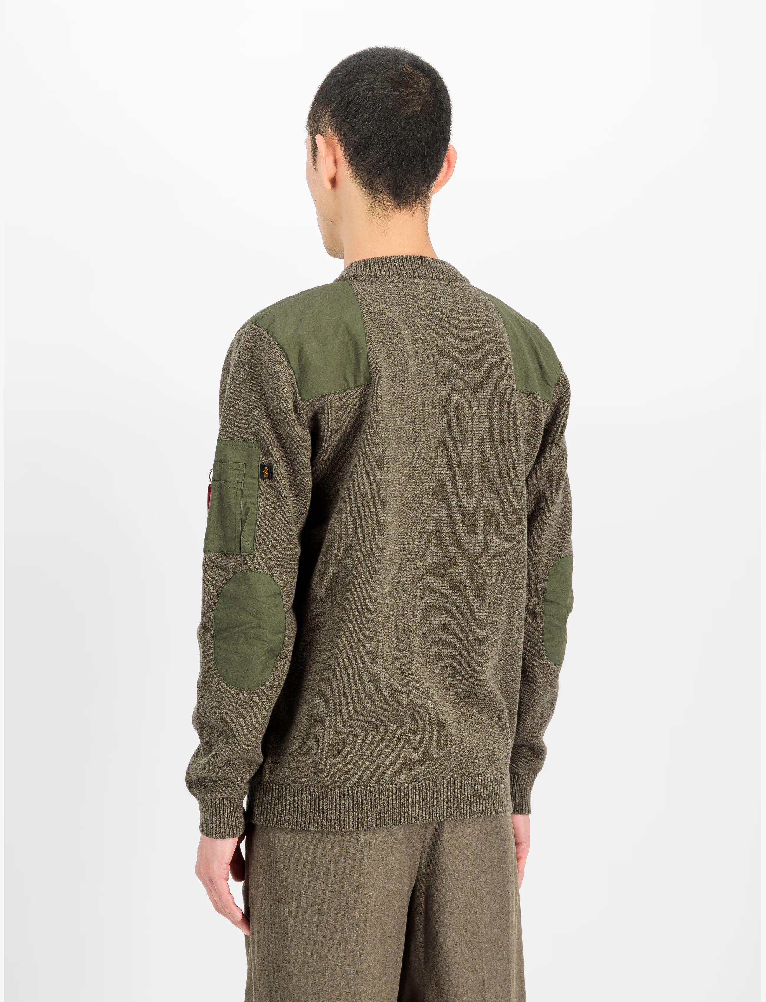 Alpha Industries - Knitted Utility Pullover - rundhals - mud olive - 3