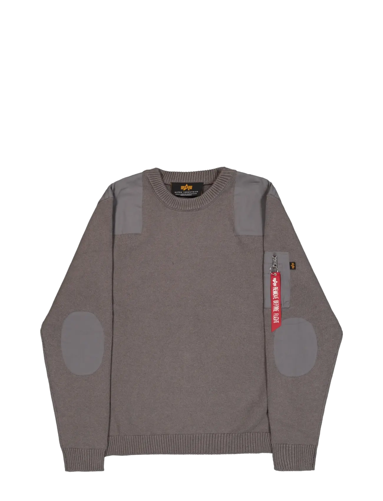 Alpha Industries Knitted Utility Pullover - Alpha Industries - VINTAGE GREY / grey