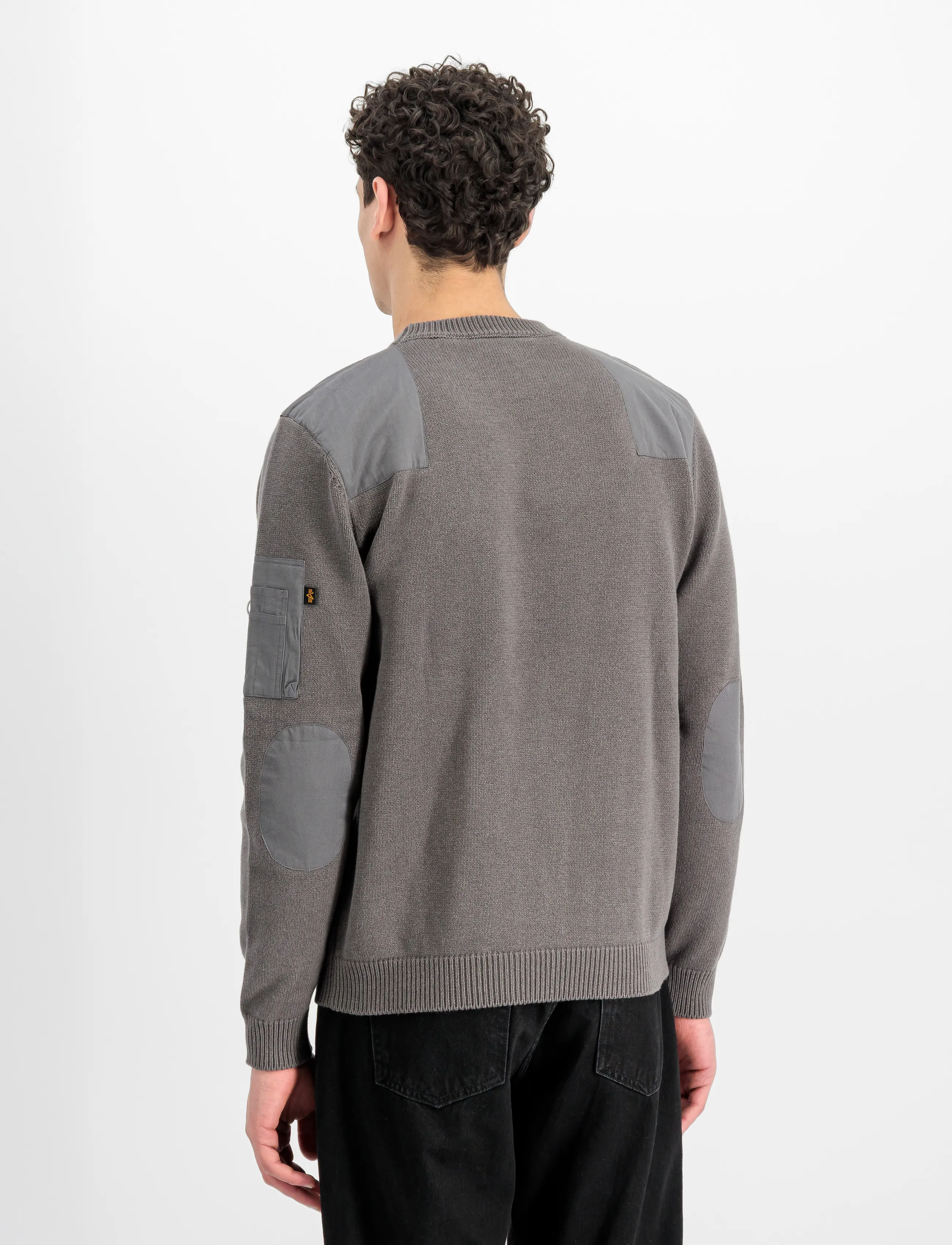 Alpha Industries - Knitted Utility Pullover - rundhals - vintage grey - 3