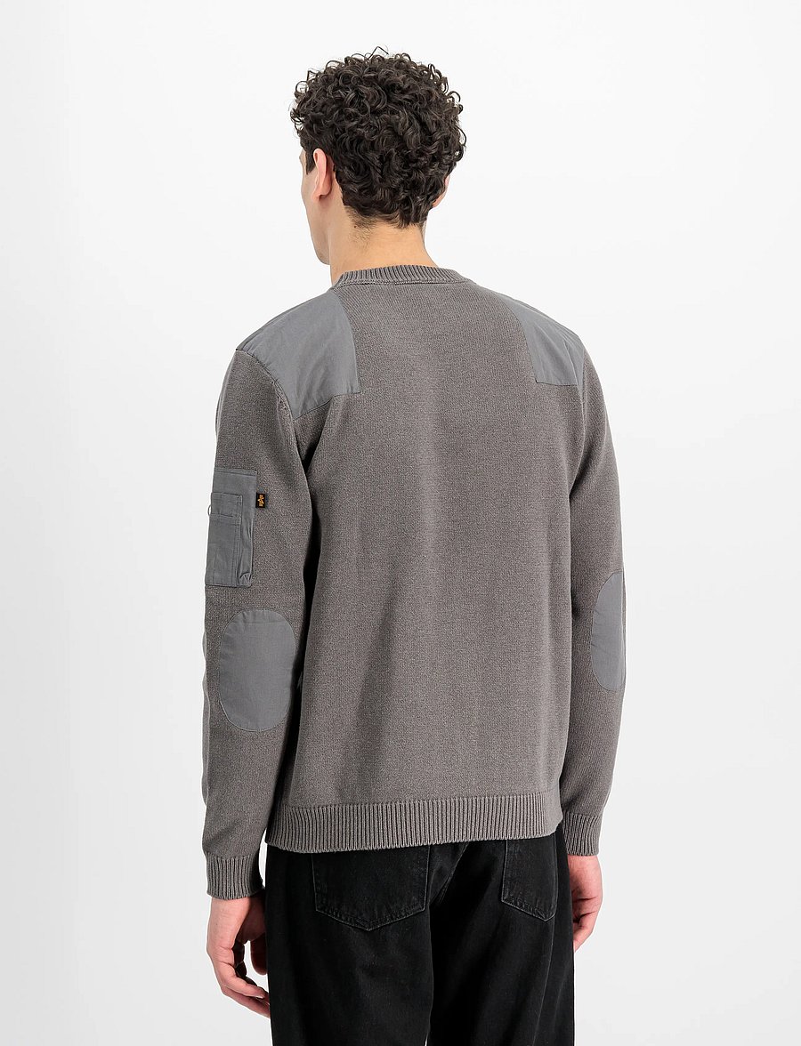 Alpha Industries - Knitted Utility Pullover - rundhals - vintage grey - 3
