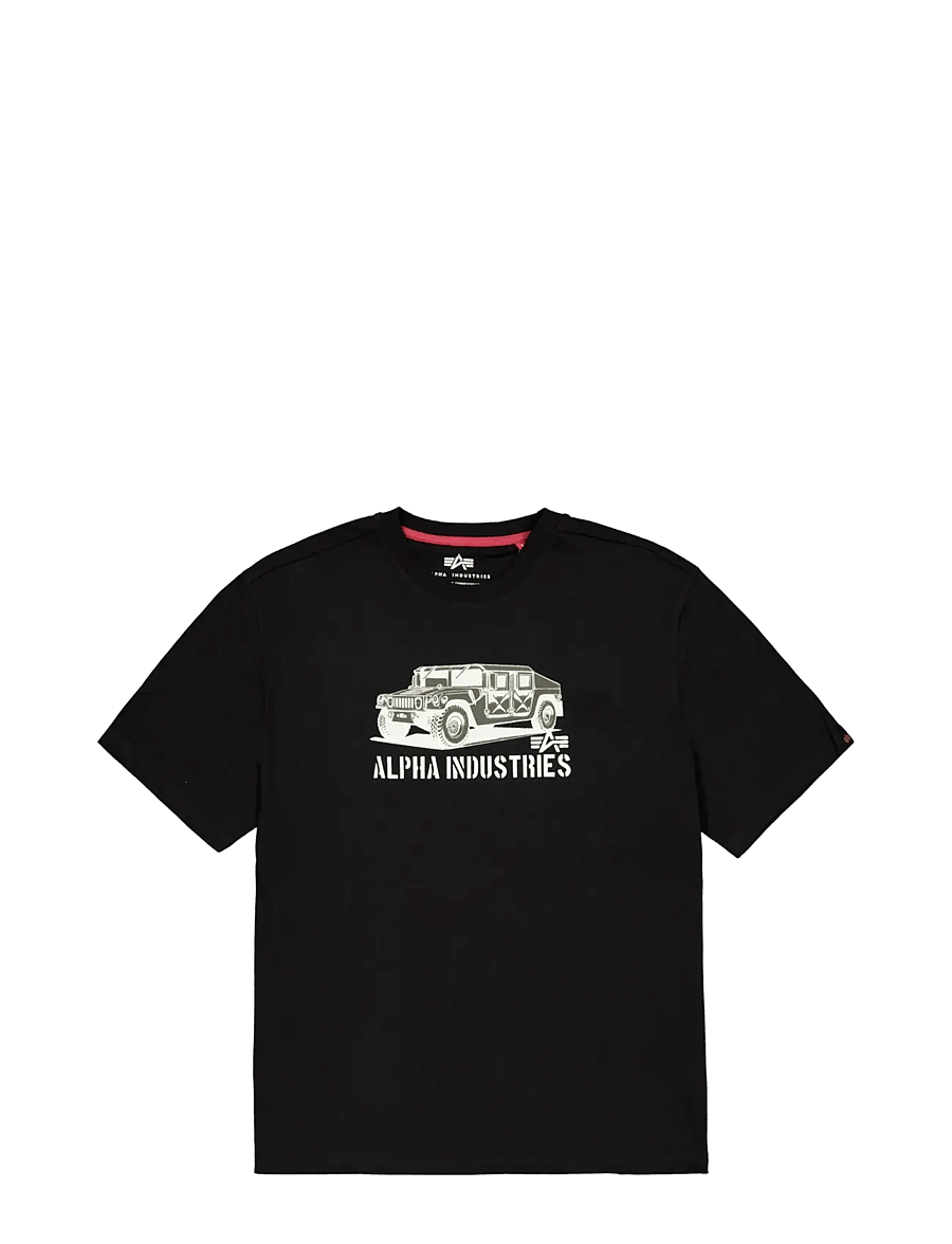 Alpha Industries - Alpha Humvee T-Shirt - kurzärmelige t-shirts - black - 1