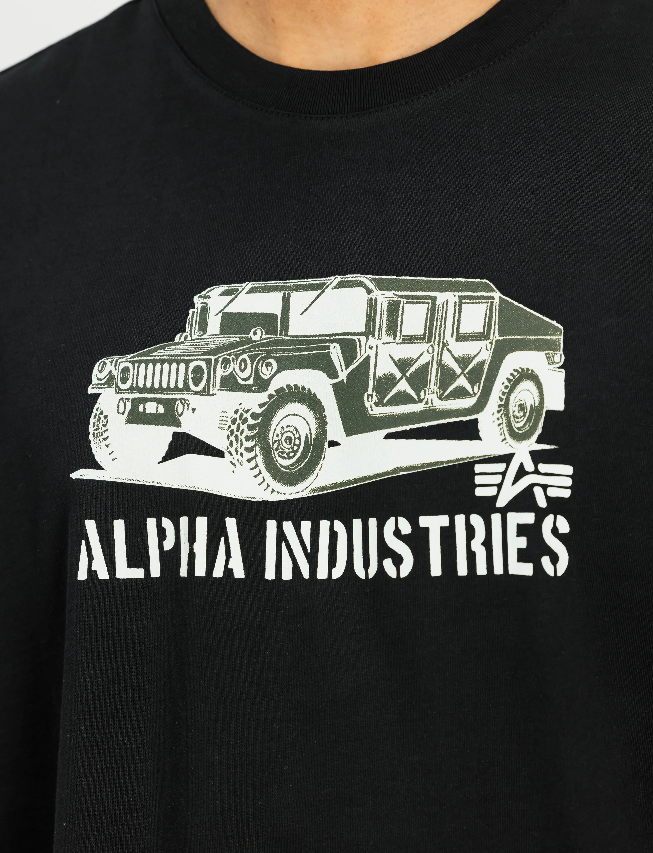 Alpha Industries Alpha Humvee T-Shirt - T-Shirts - BLACK / black