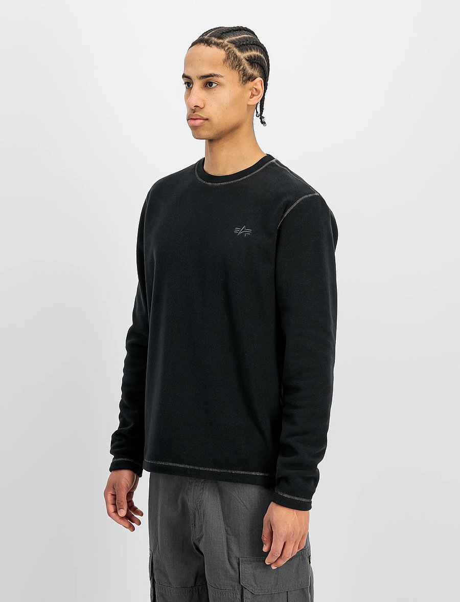 Alpha Industries - Polar Fleece Longsleeve - fleece-pullover - black - 0