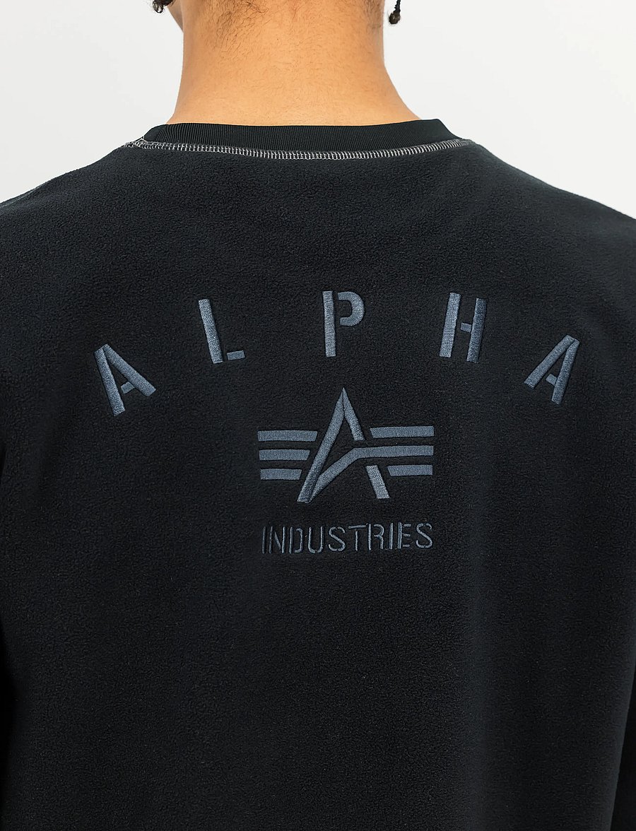 Alpha Industries - Polar Fleece Longsleeve - fleece-pullover - black - 4