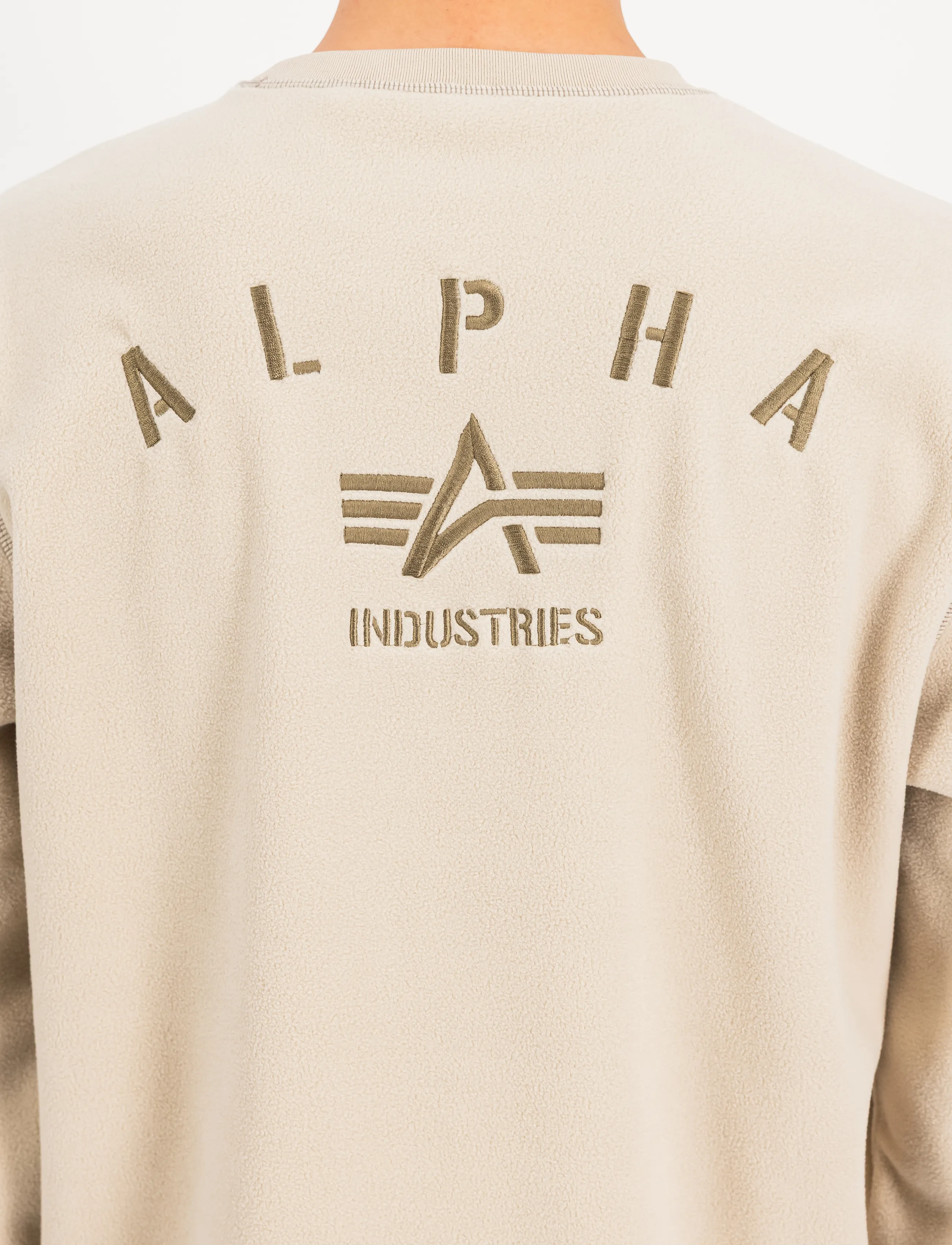 Alpha Industries - Polar Fleece Longsleeve - teddy-pusad - organic beige - 4