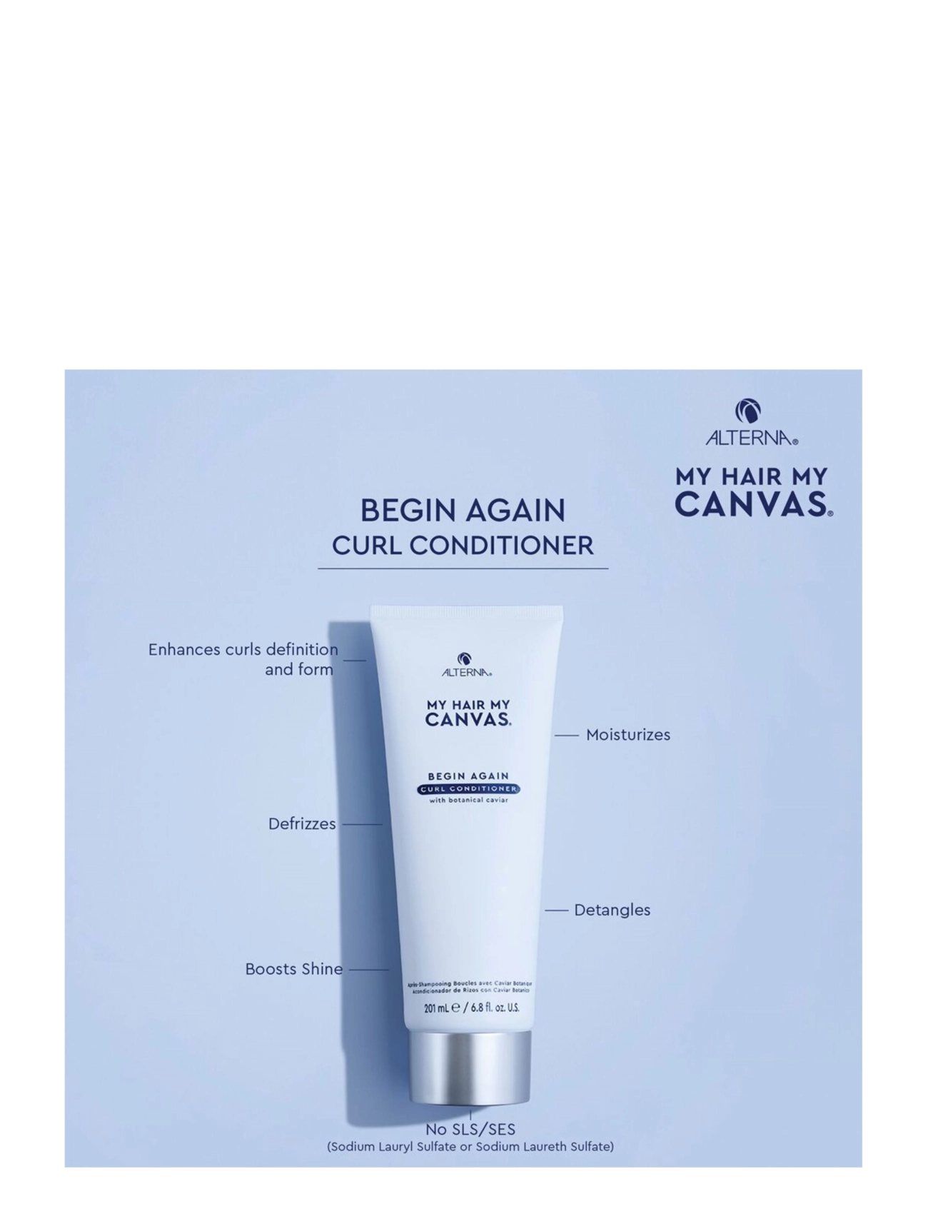 Alterna - My Hair My Canvas Begin Again Curl Conditioner 201 ML - hoitoaineet - no color - 1