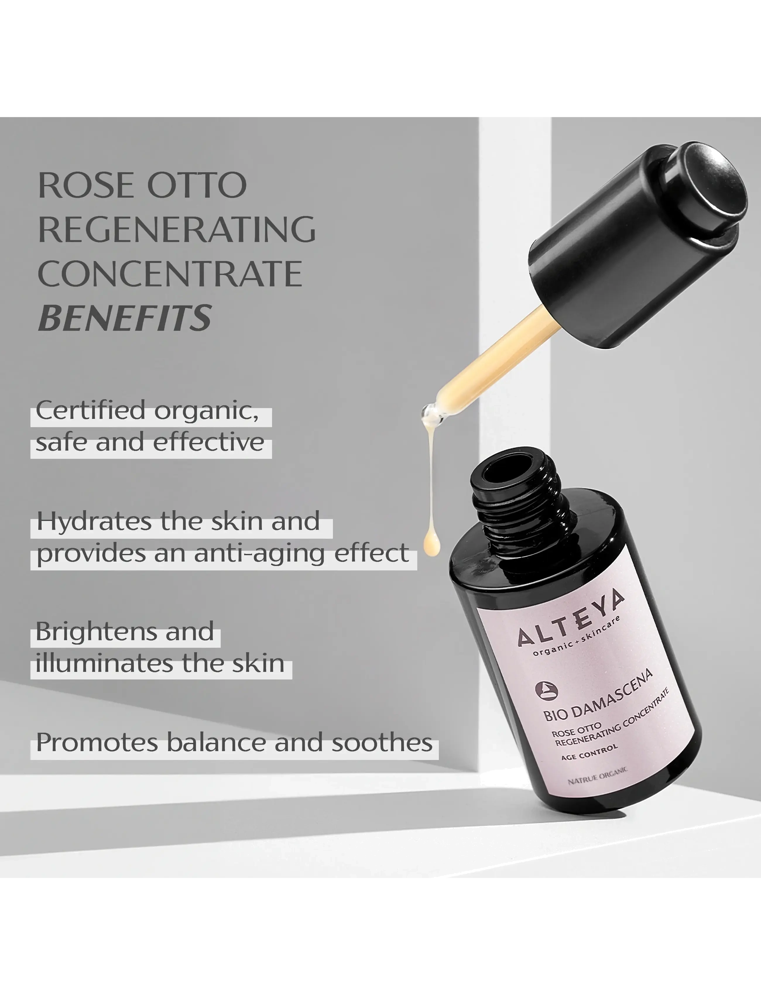 Alteya Organics - Organic Rose Otto Regenerating Concentrate - ansigtsolier - milky - 3