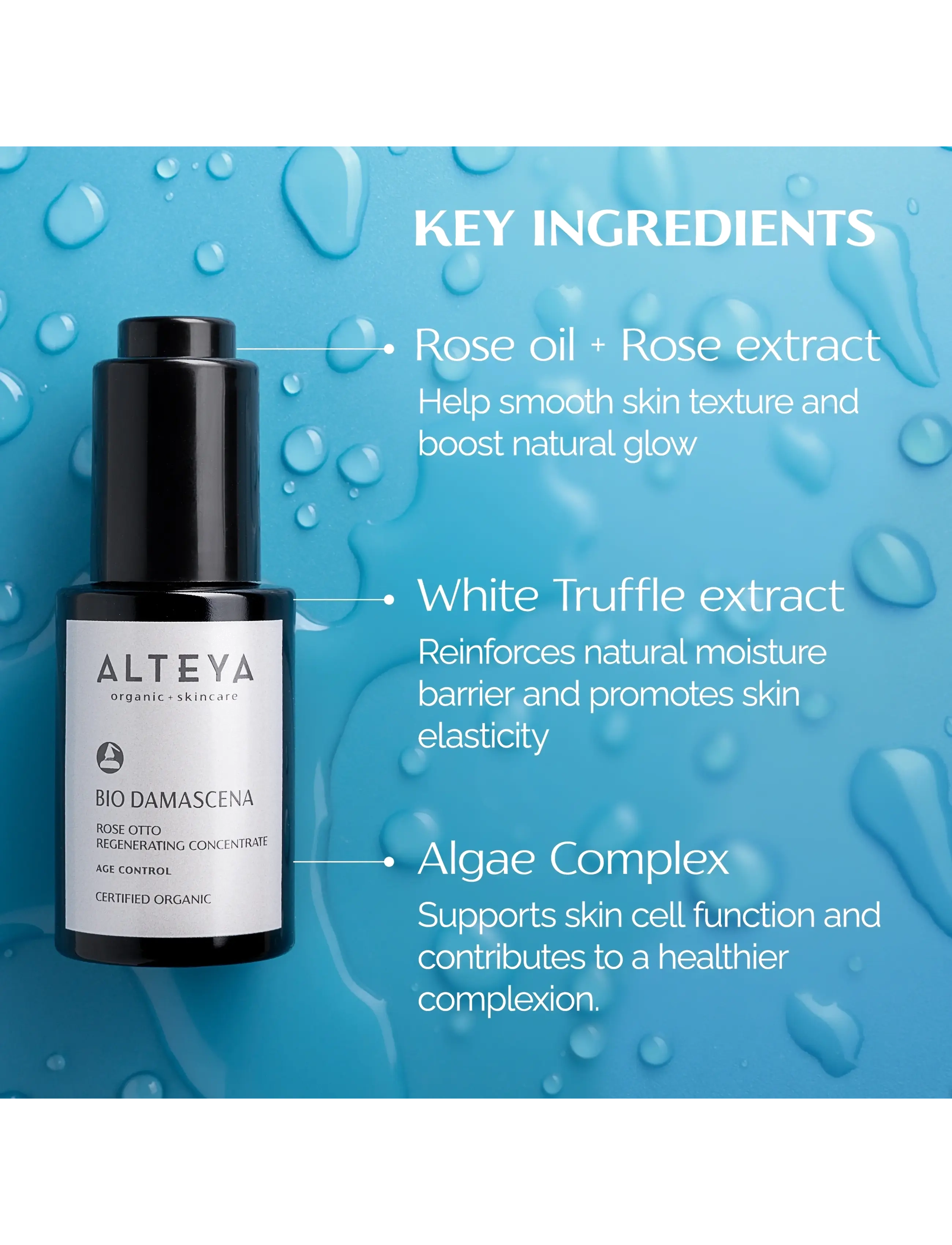 Alteya Organics - Organic Rose Otto Regenerating Concentrate - ansigtsolier - milky - 4