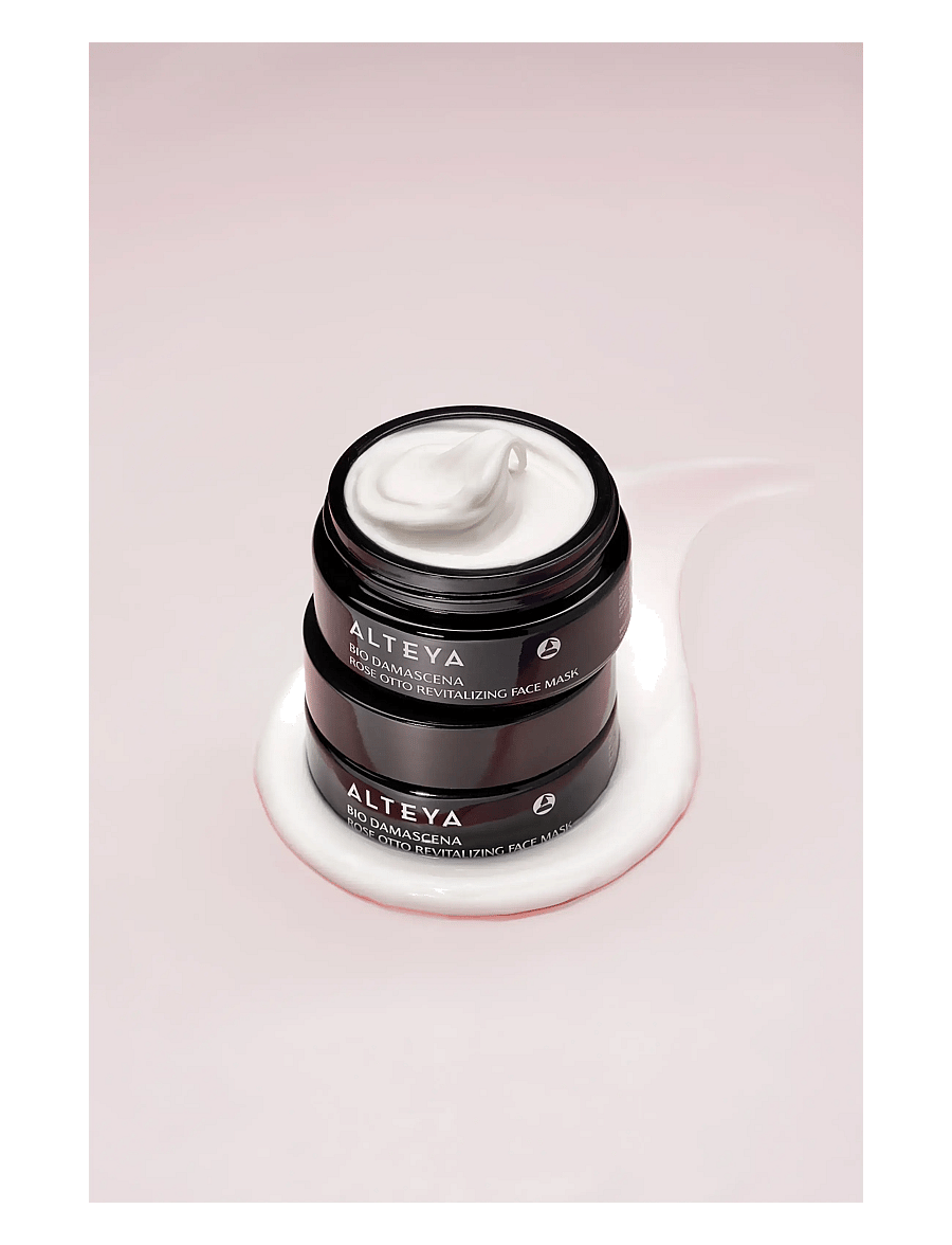 Alteya Organics - Organic Rose Otto Revitalizing Face Mask - Återfuktande masker - milky - 4