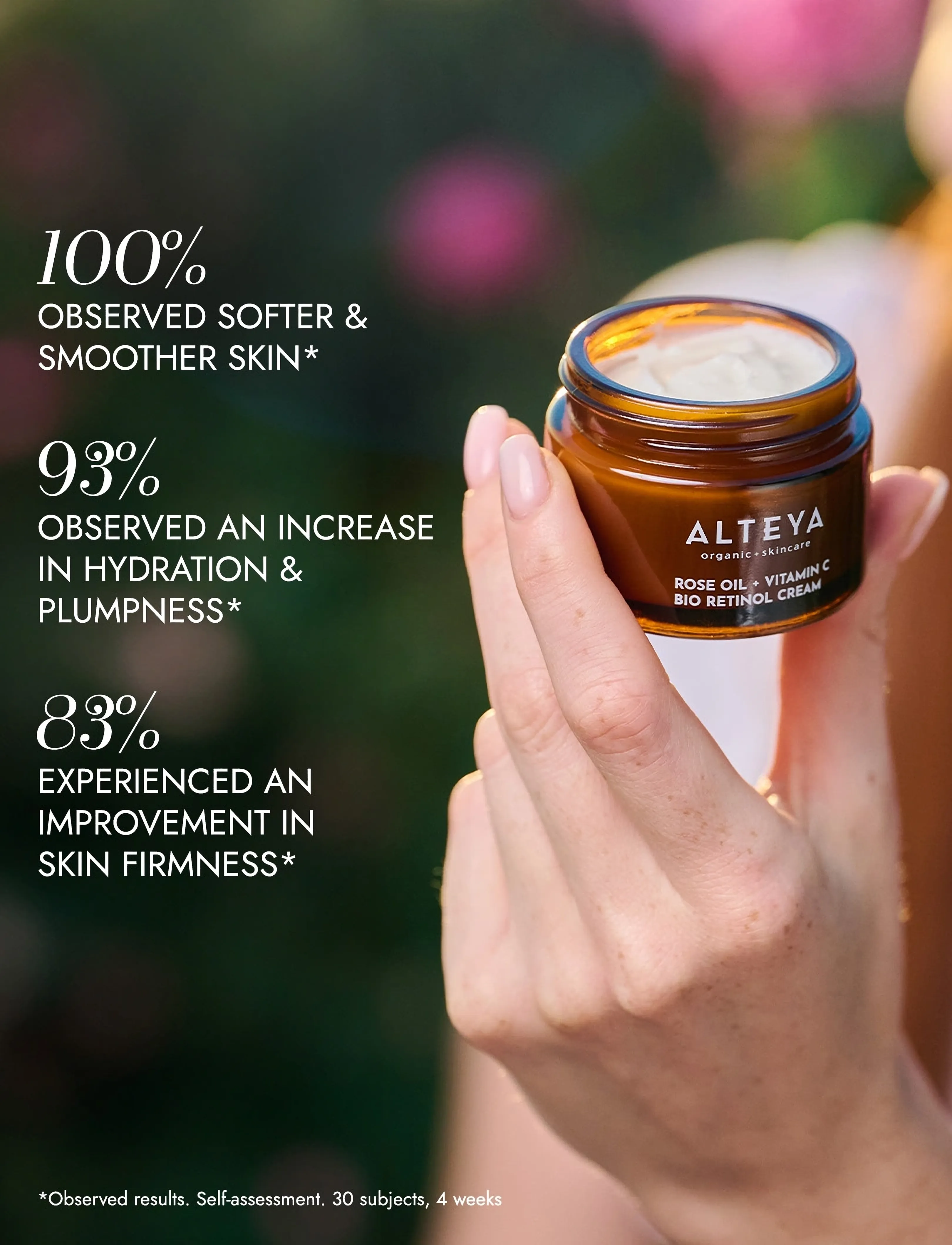 Alteya Organics - Organic Pure Moisture Face Cream – Rose Oil + Vitamin C - fugtpleje - milky - 5