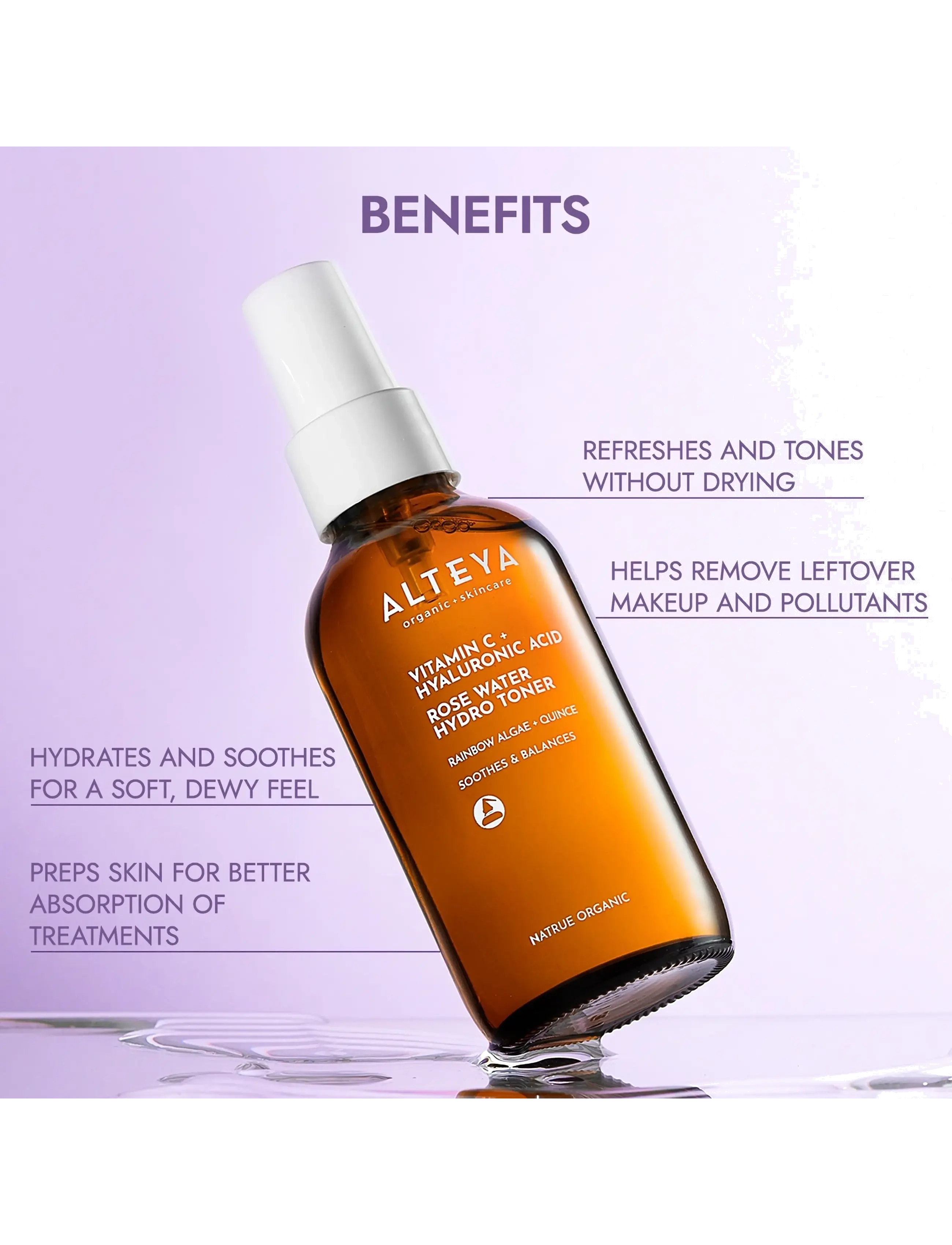 Alteya Organics - Organic Hydro Toner – Vitamin C + HA - fuktighetsgivende toner - clear - 3