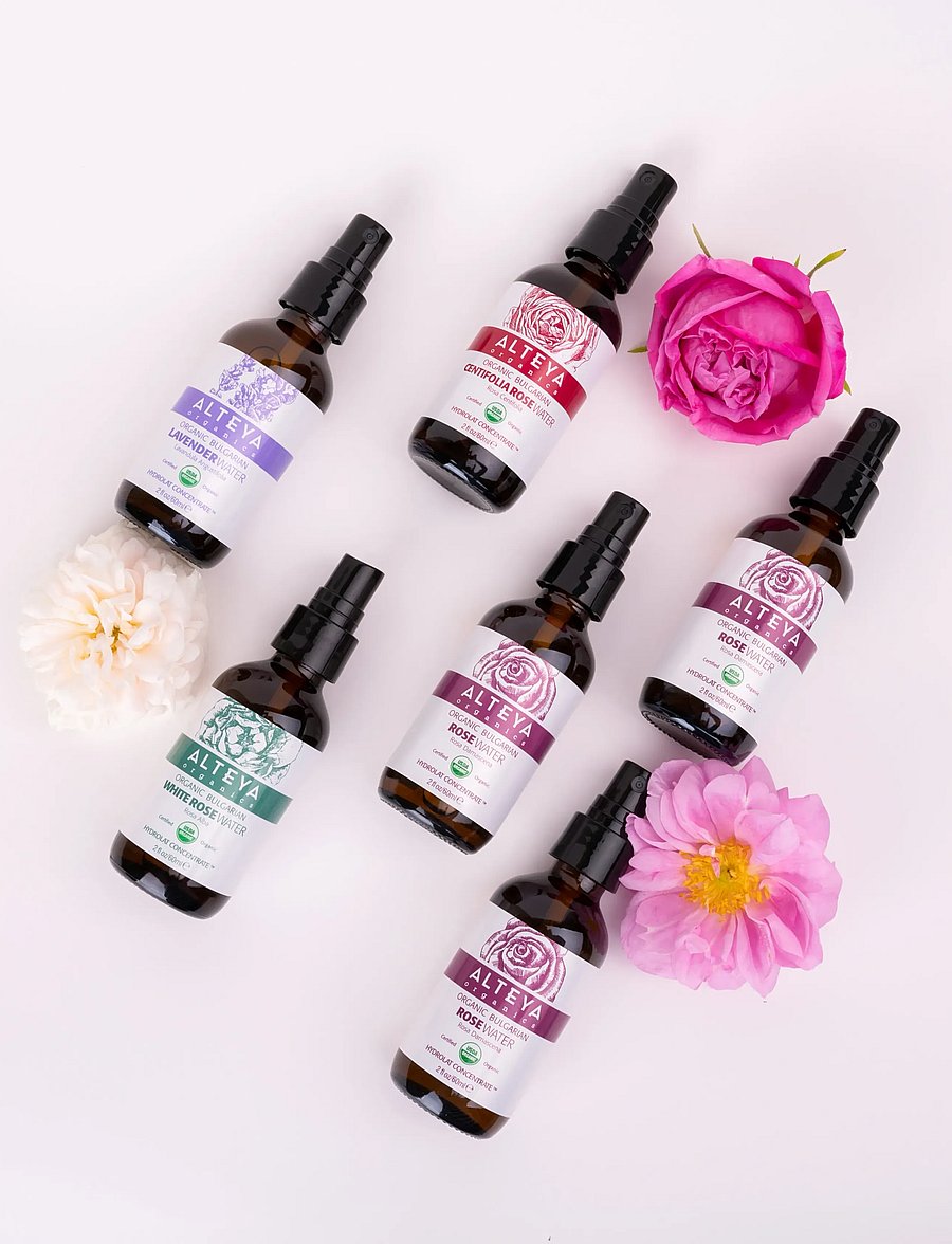 Alteya Organics - Organic Bulgarian Floral Water Starter Kit – 6 x 60 ml - handa henni - clear - 4