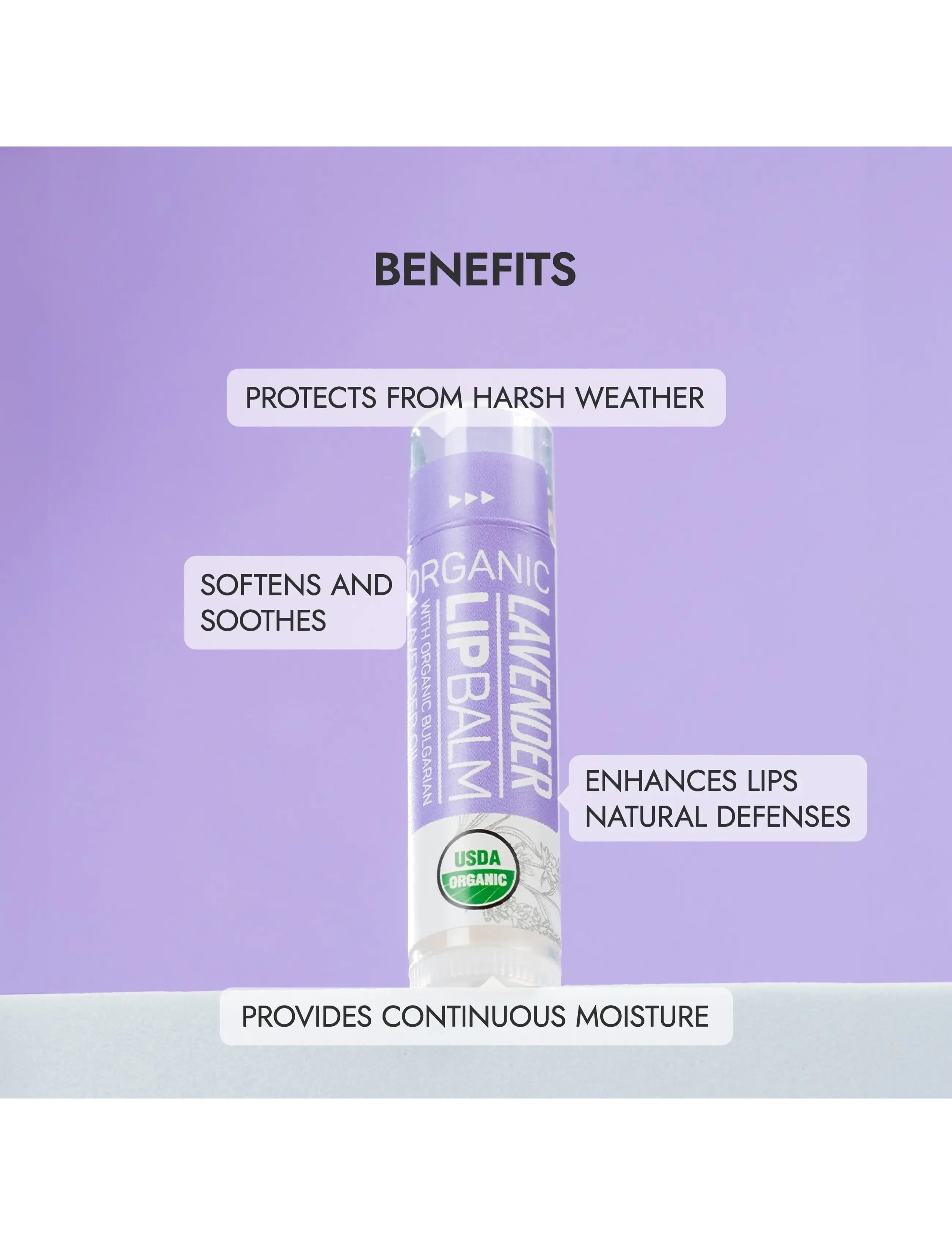 Alteya Organics - Organic Lip Balm – Lavender - natural off-white balm - 3