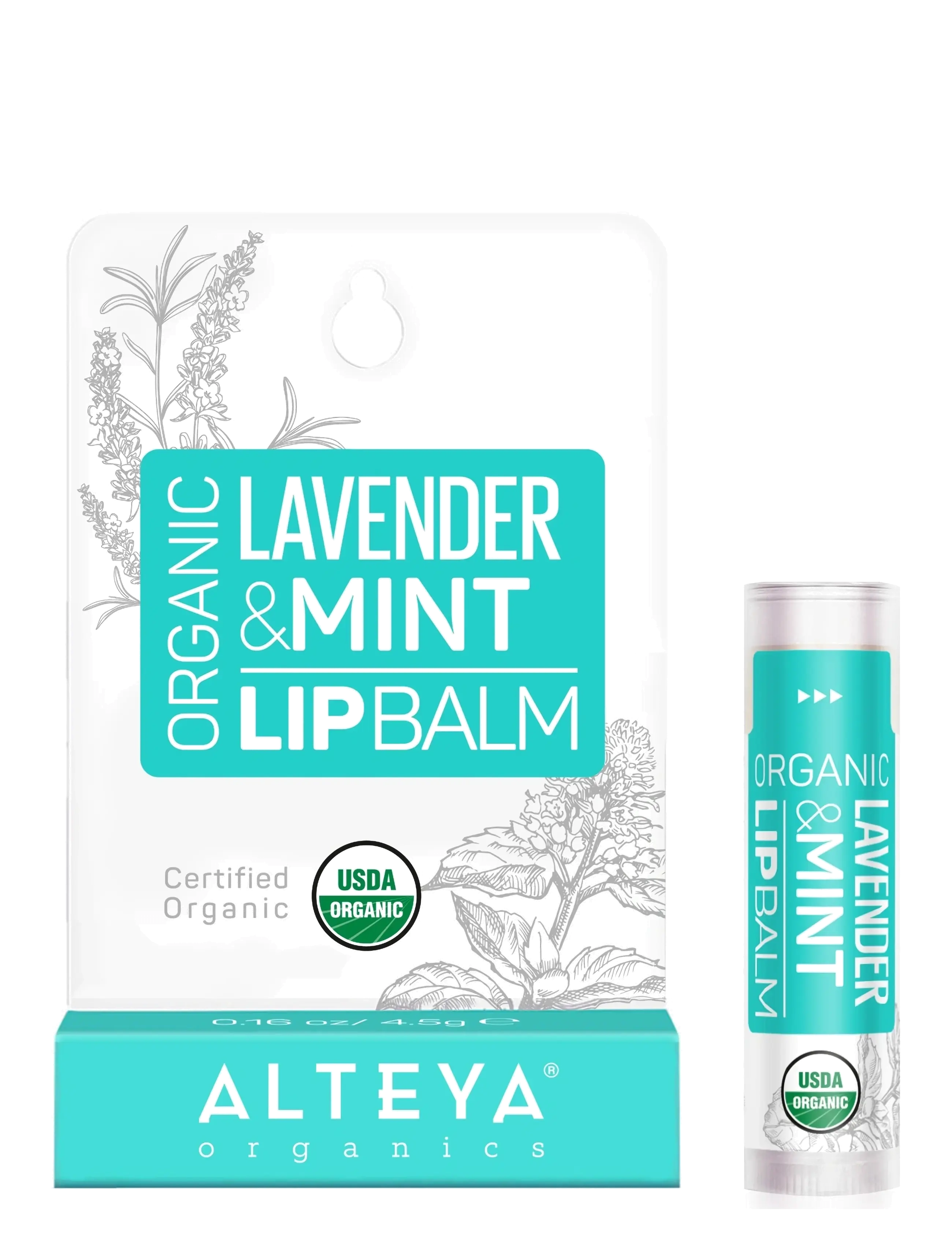 Alteya Organics - Organic Lip Balm – Lavender & Mint - natural off-white balm - 2
