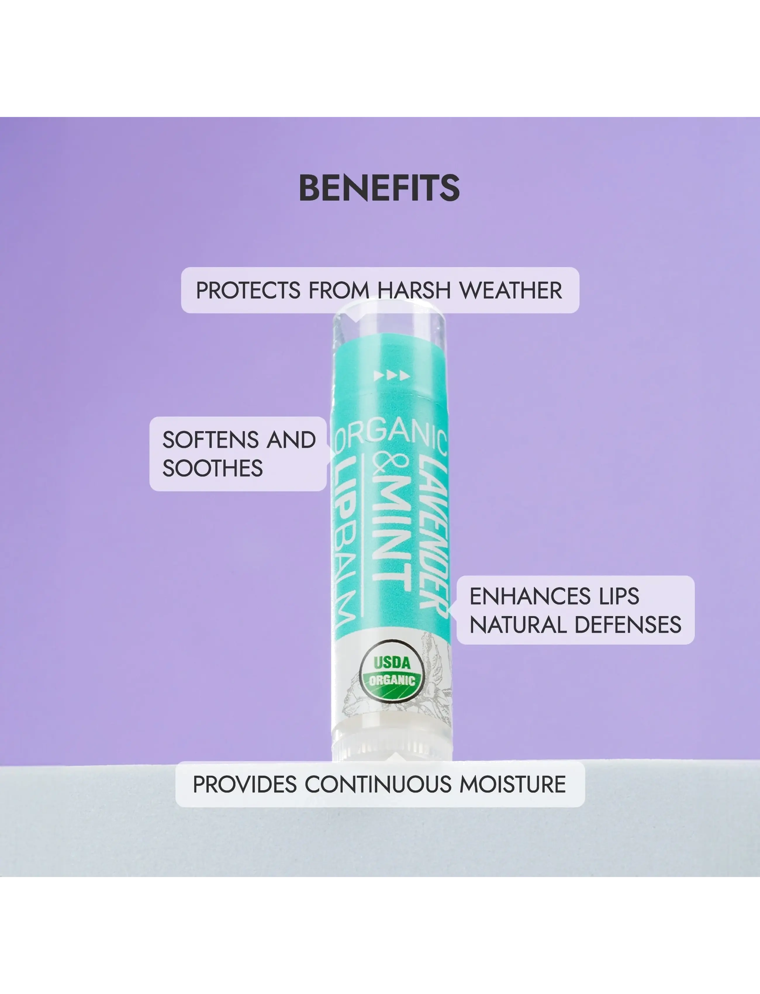 Alteya Organics - Organic Lip Balm – Lavender & Mint - natural off-white balm - 3