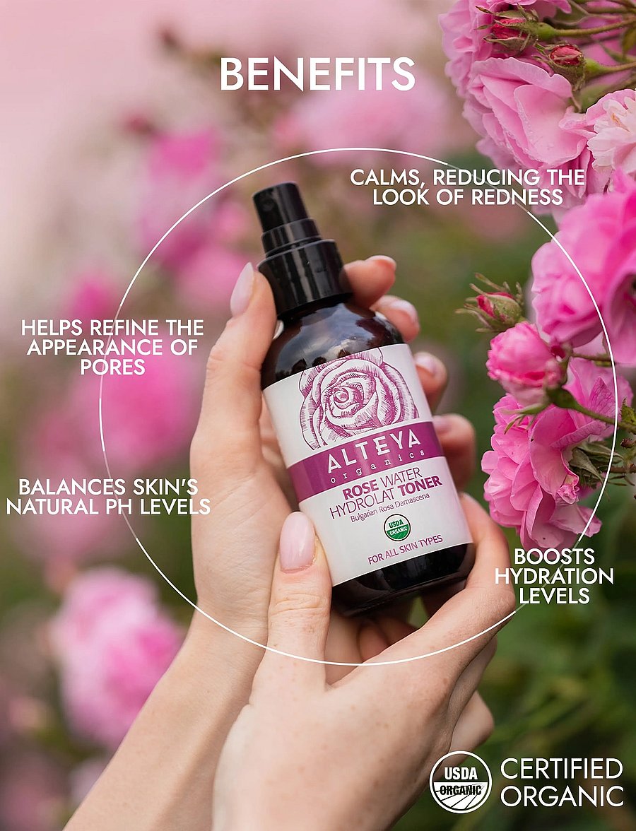 Alteya Organics - Organic Bulgarian Rose Water - Återfuktande ansiktsvatten - clear - 4