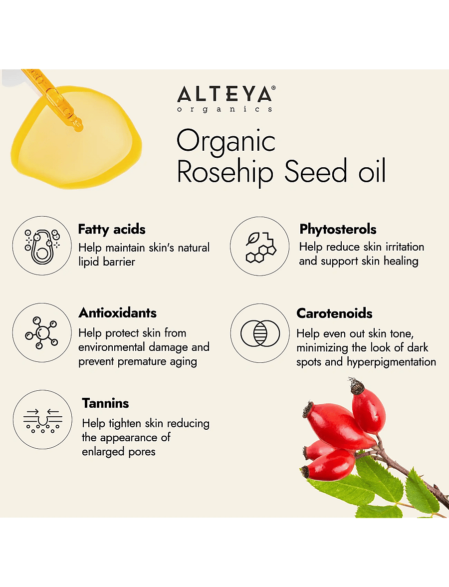 Alteya Organics - Organic Rosehip Seed Oil - húðumhirða - golden yellow - 5