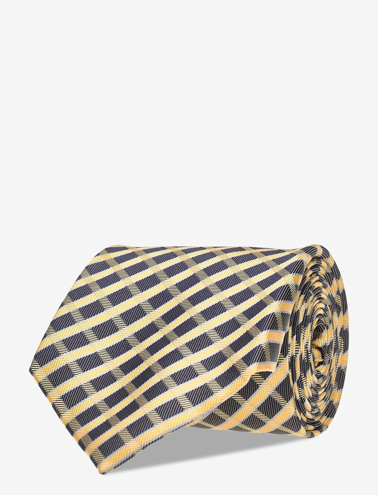 Amanda Christensen - Classic Silk Tie - yellow/navy - 0