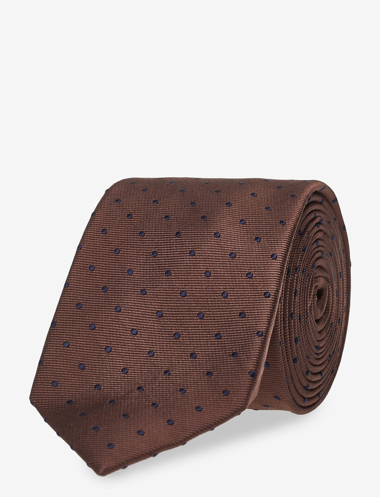 Amanda Christensen - Slim Silk Tie - brown/navy - 0