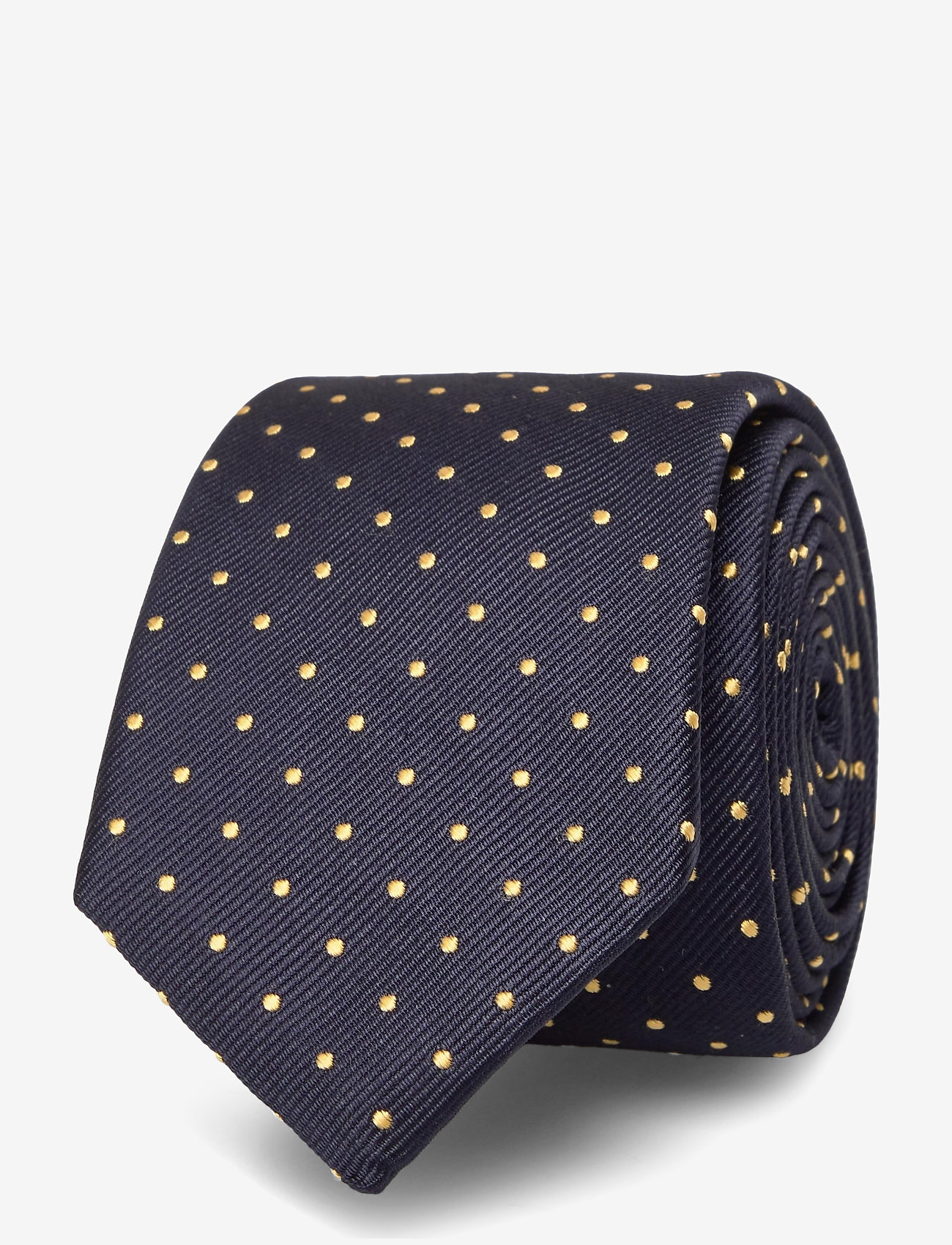 Amanda Christensen - Slim Silk Tie - navy/yellow - 0