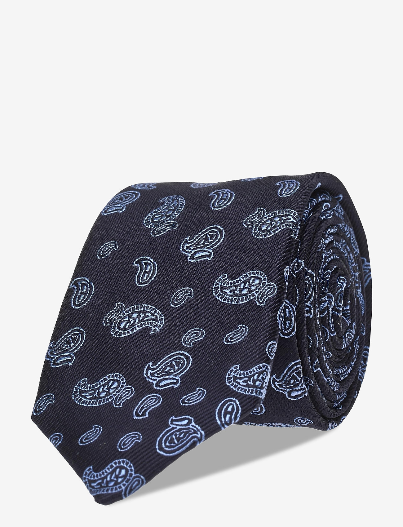Amanda Christensen - Slim Silk Tie - navy/sky blue - 0