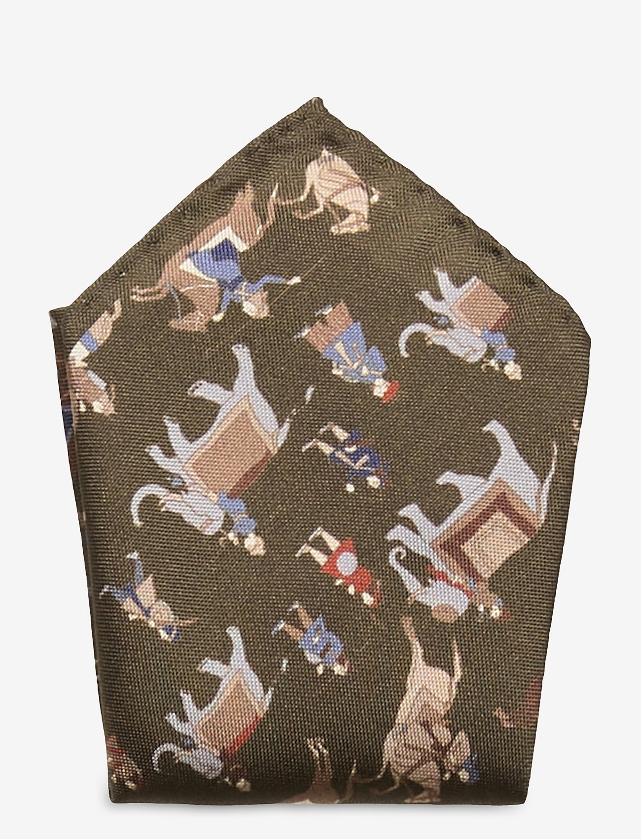 Printed Pocket Square - DARK OLIVE