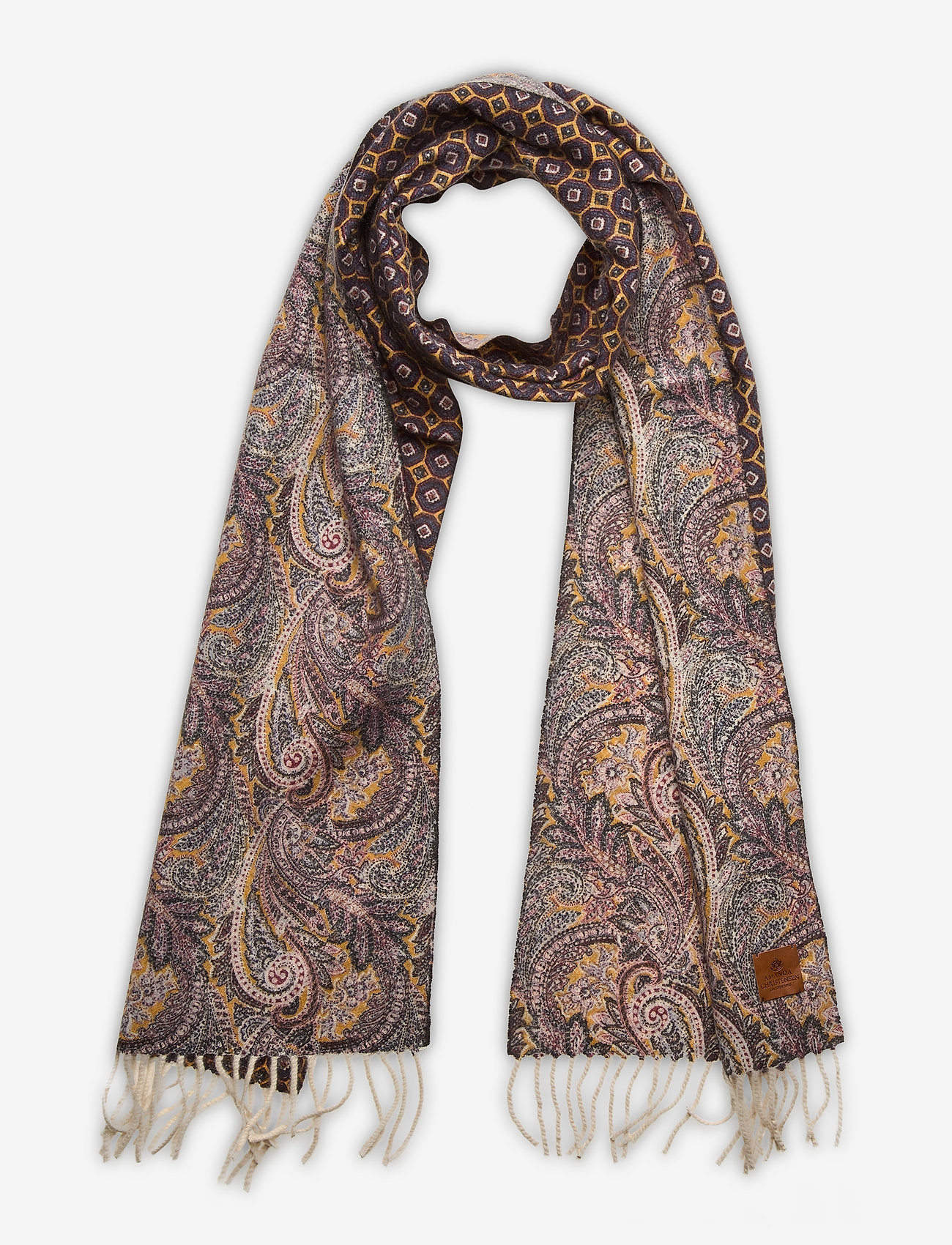 Amanda Christensen - Double Face Scarf - dark yellow - 0